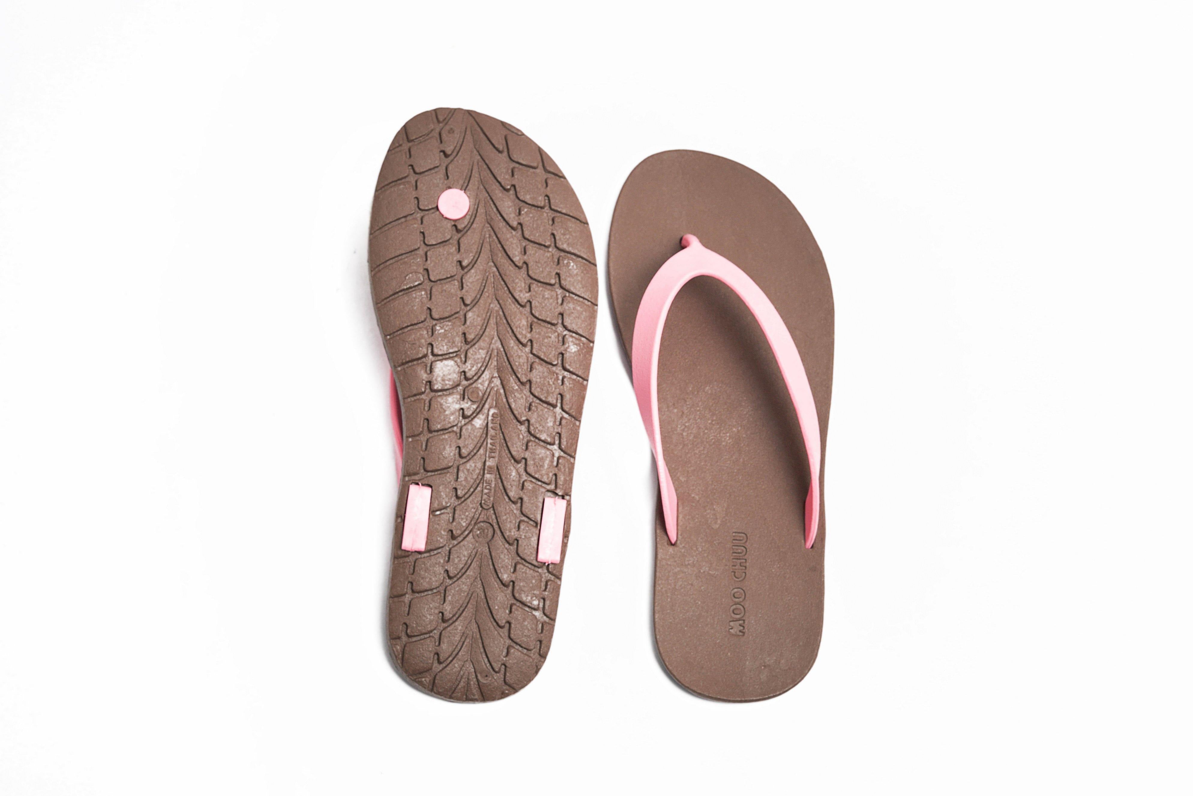 Flippy Brown Sole Light Pink Strap - Moo Chuu India