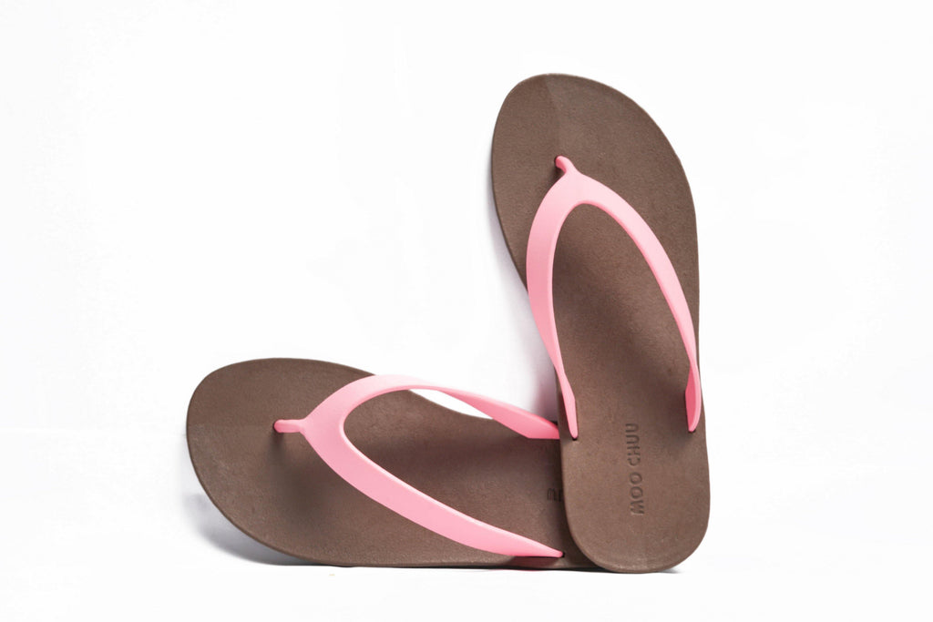 Flippy Brown Sole Light Pink Strap - Moo Chuu India