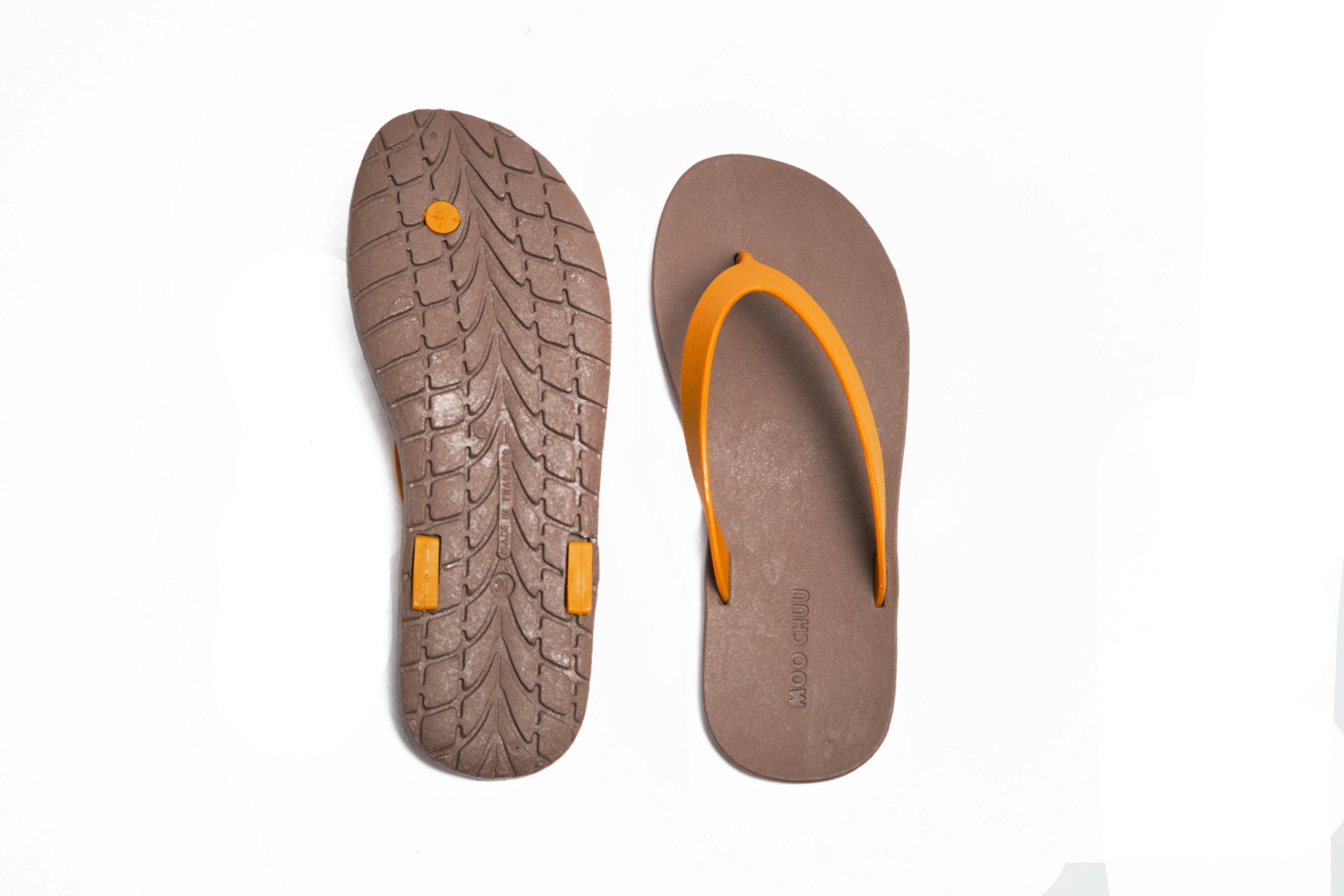 Flippy Brown Sole Caramel Strap - Moo Chuu India