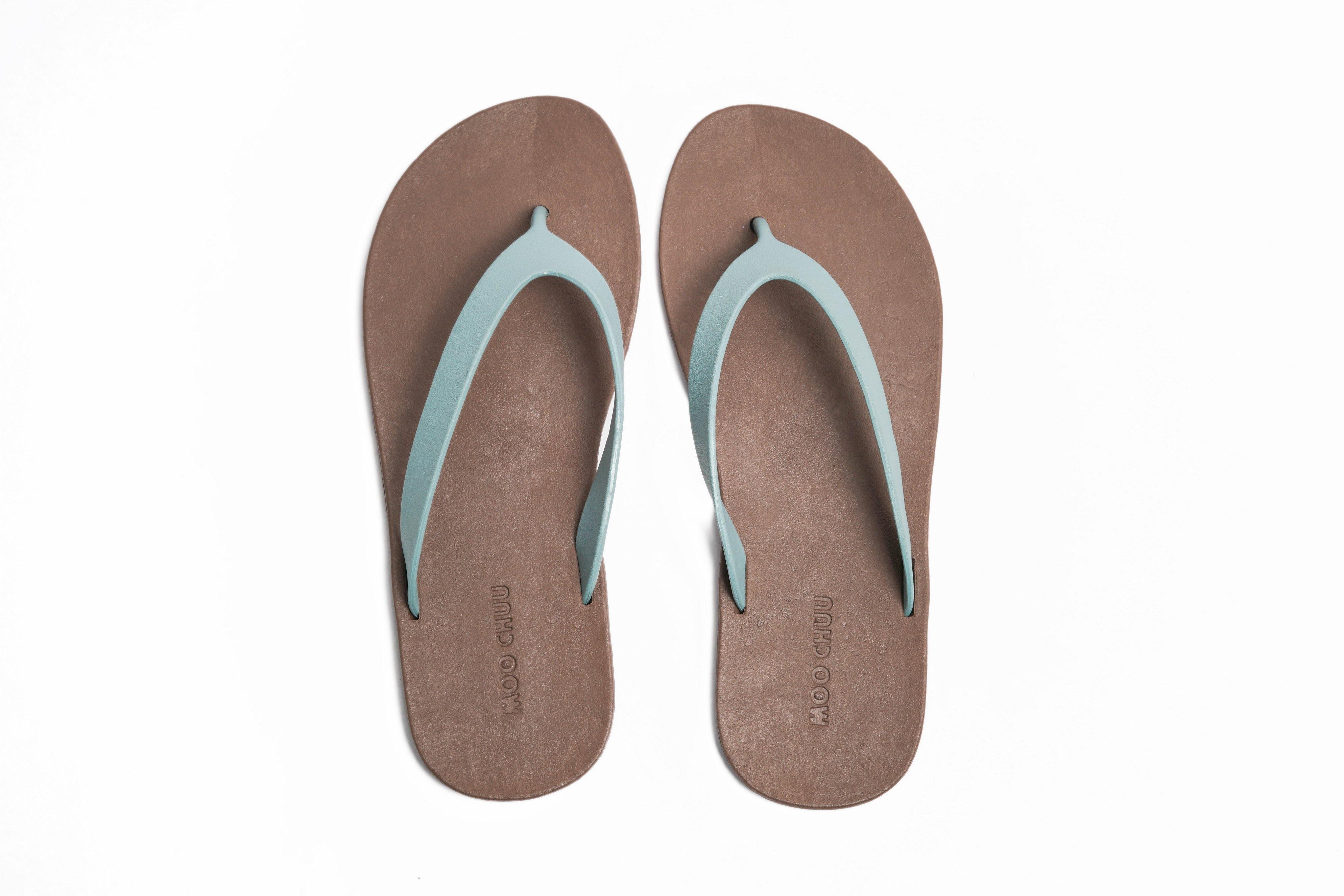 Flippy Brown Sole Grey Strap - Moo Chuu India