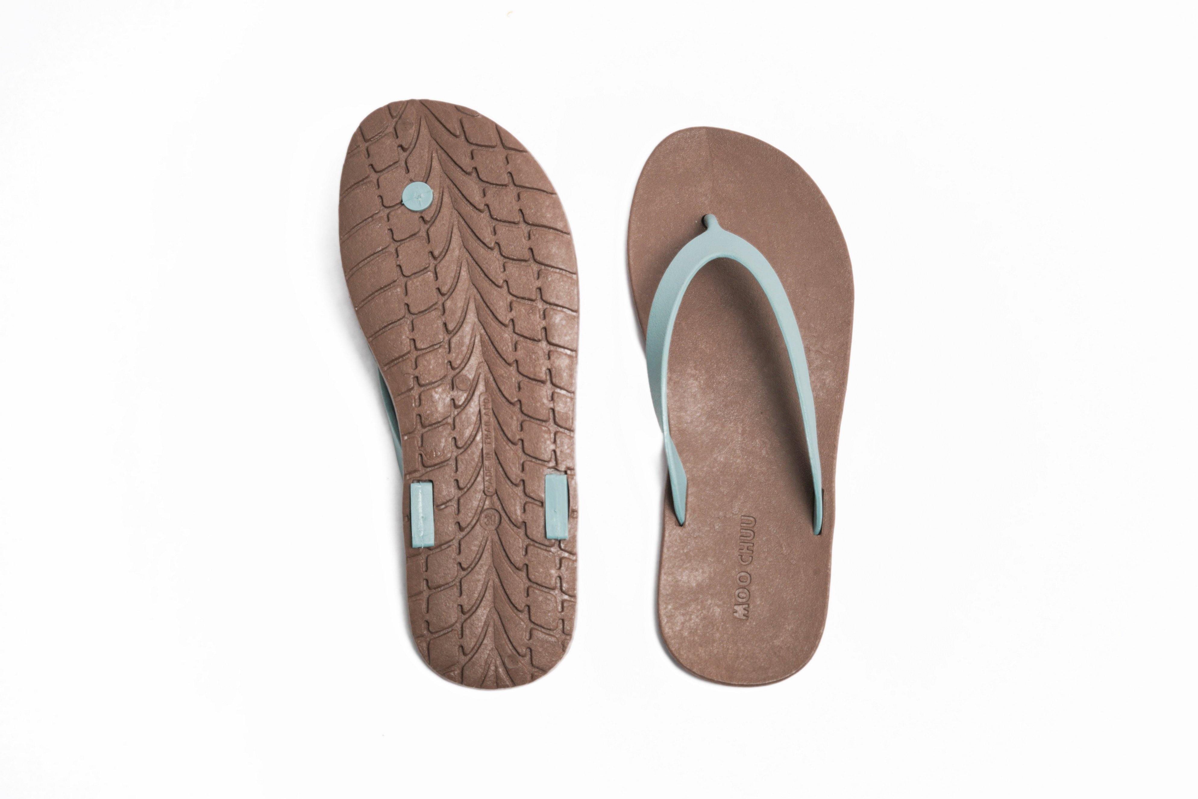 Flippy Brown Sole Grey Strap - Moo Chuu India