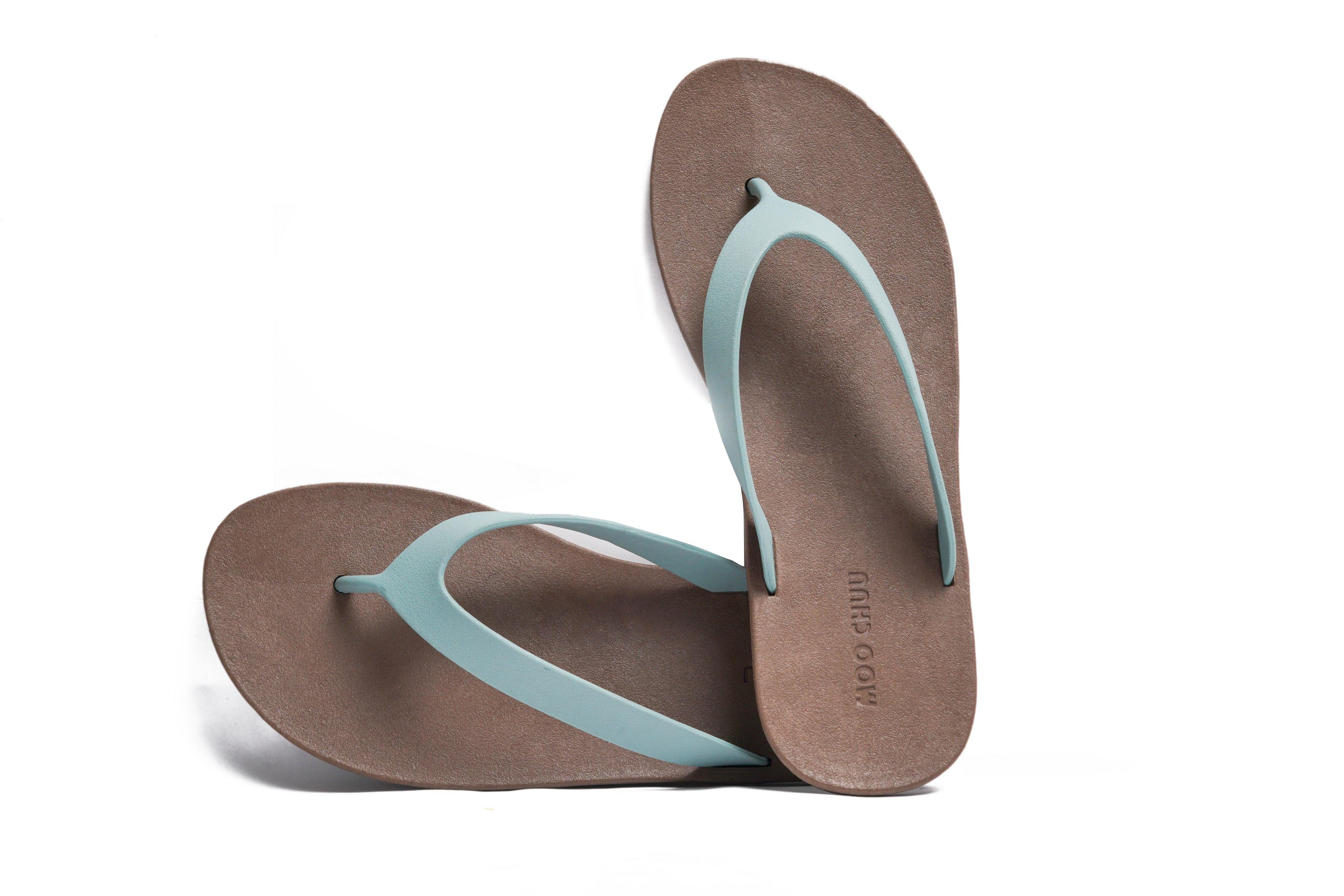 Flippy Brown Sole Grey Strap - Moo Chuu India