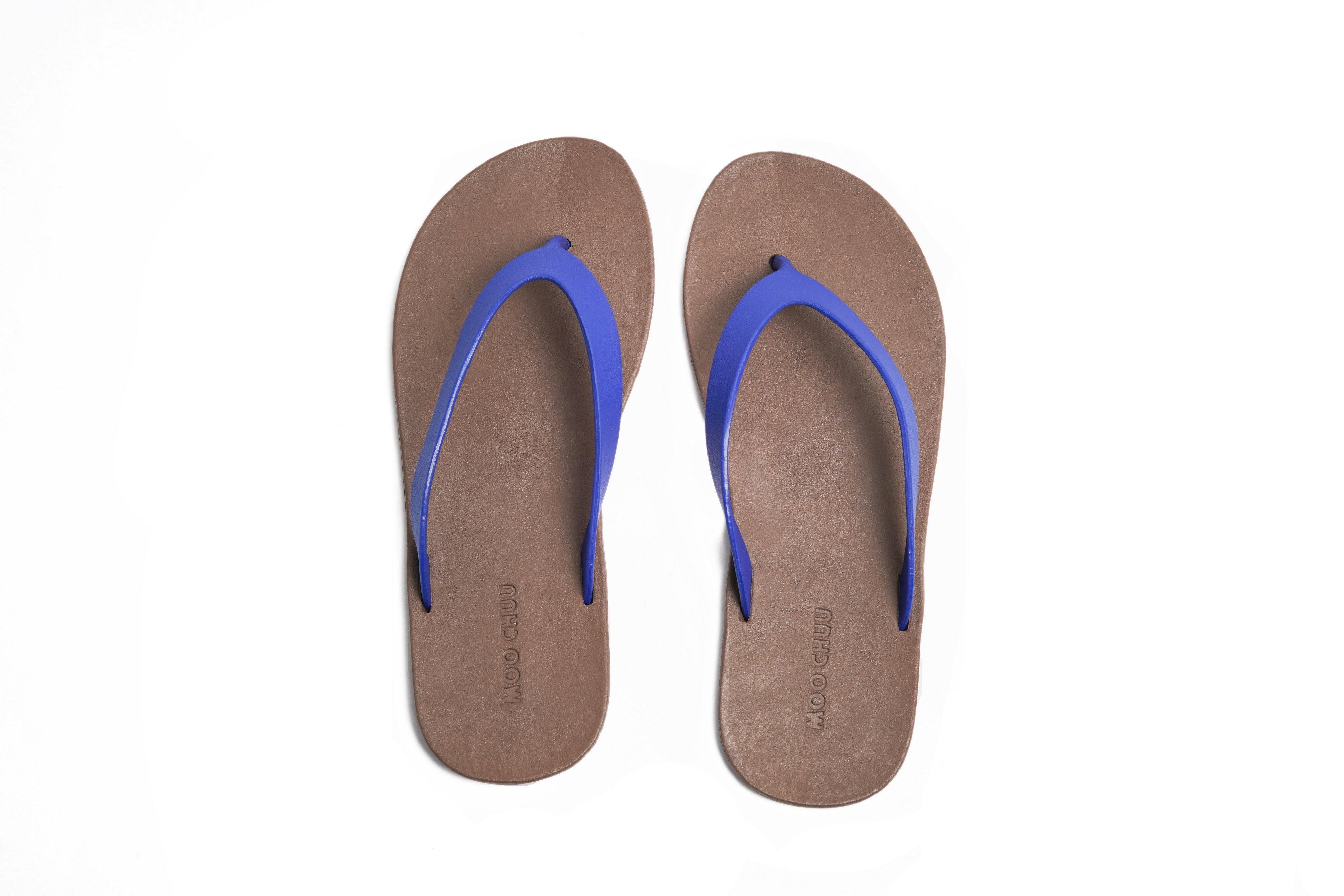 Flippy Brown Sole Blue Strap - Moo Chuu India