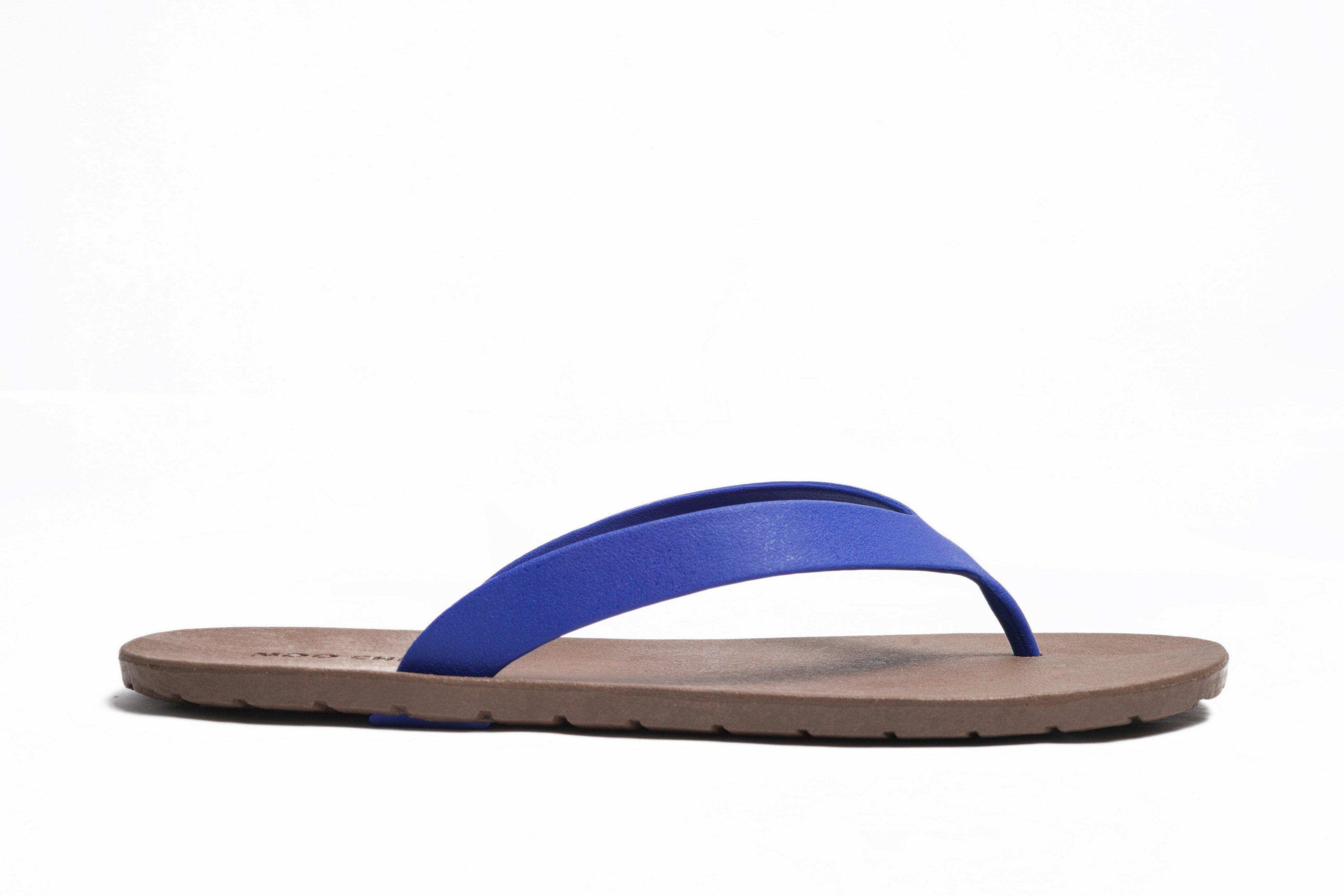Flippy Brown Sole Blue Strap - Moo Chuu India