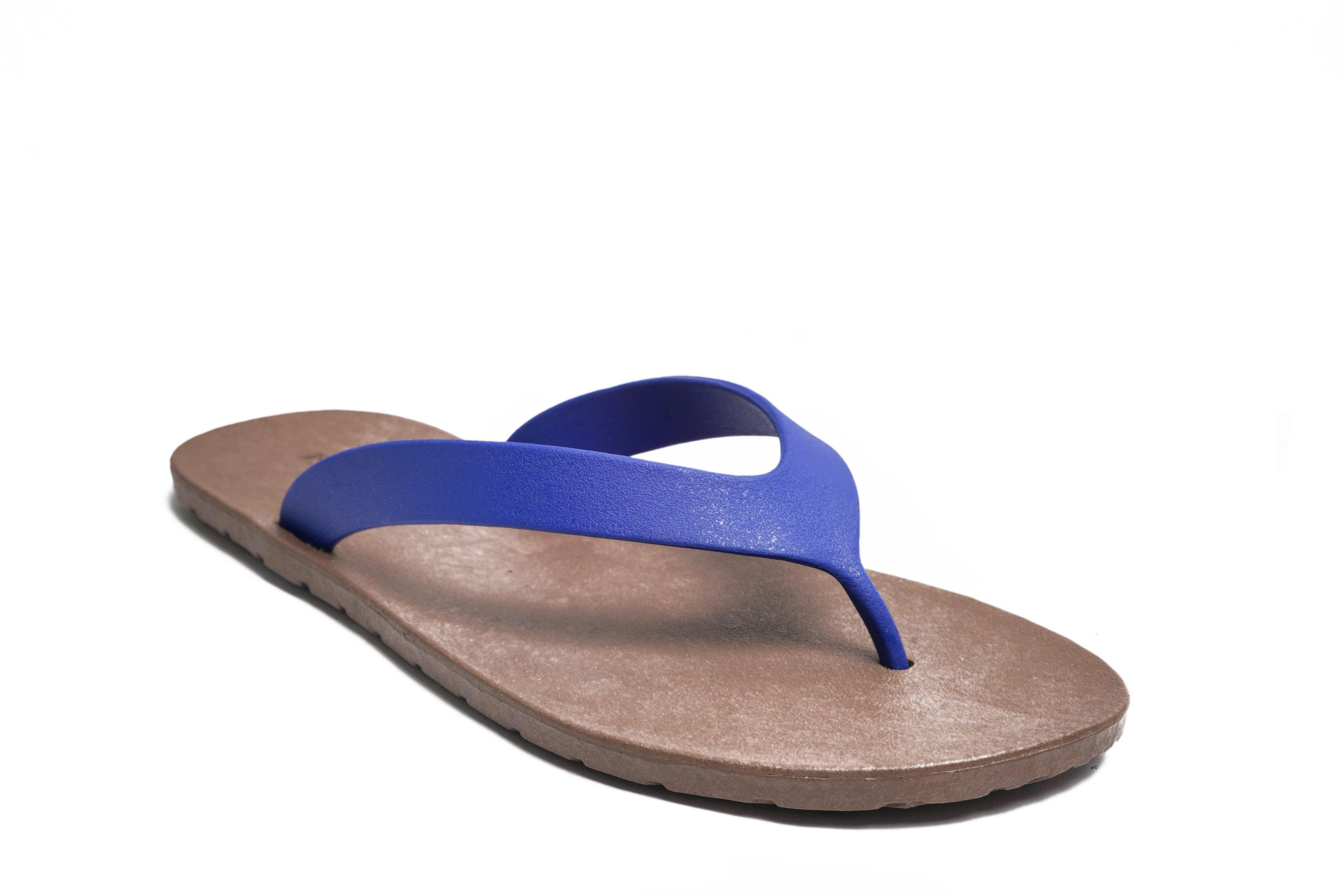 Flippy Brown Sole Blue Strap - Moo Chuu India