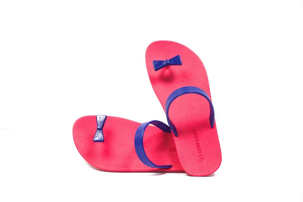 Sweety Bow Pink Sole Blue Strap