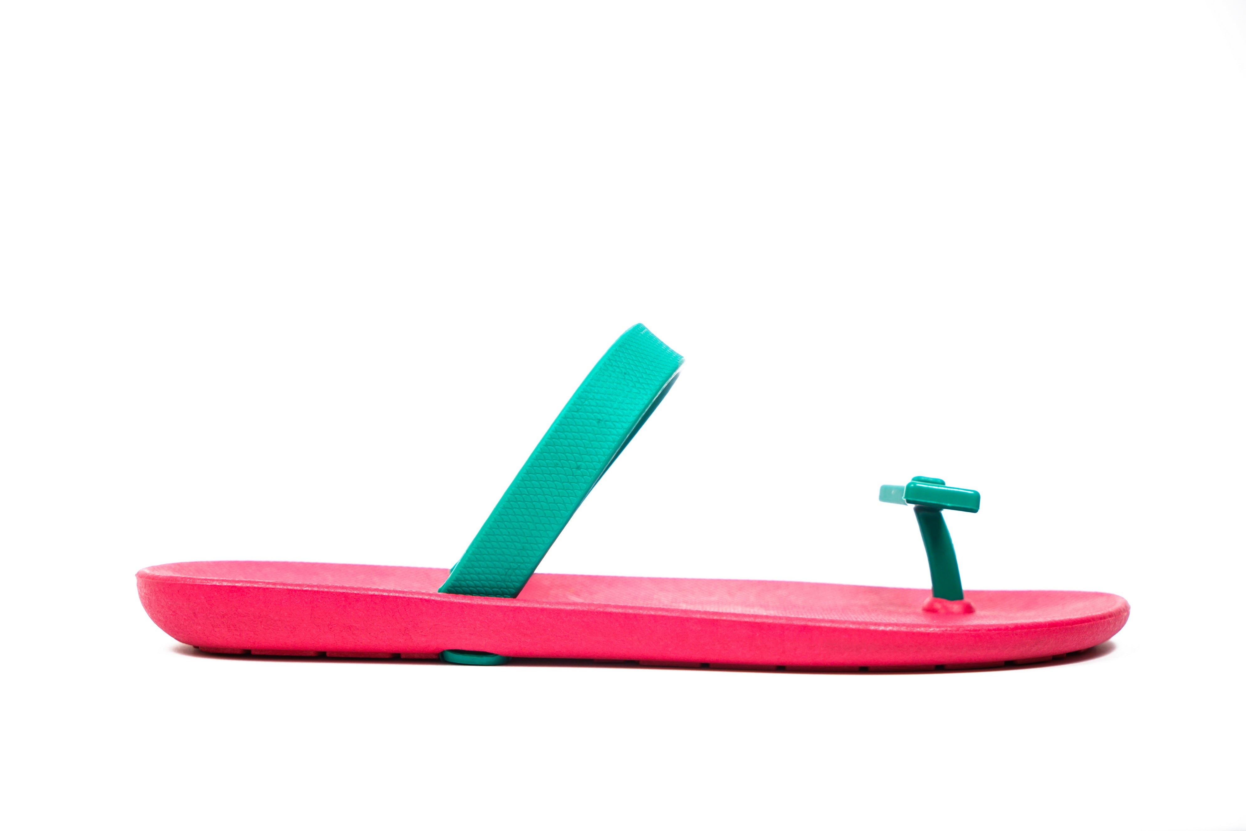 Sweety Bow Pink Sole Green Strap
