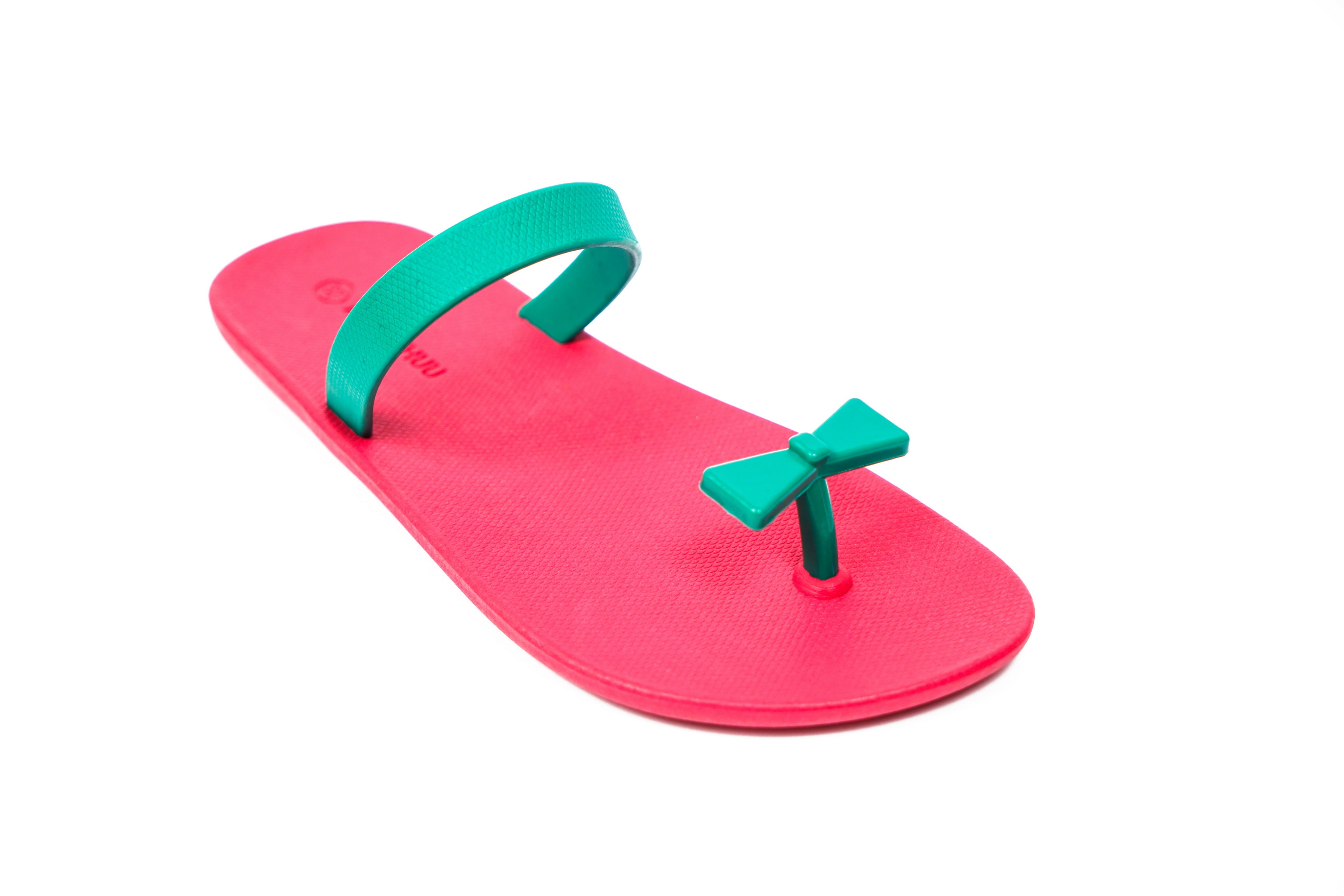 Sweety Bow Pink Sole Green Strap