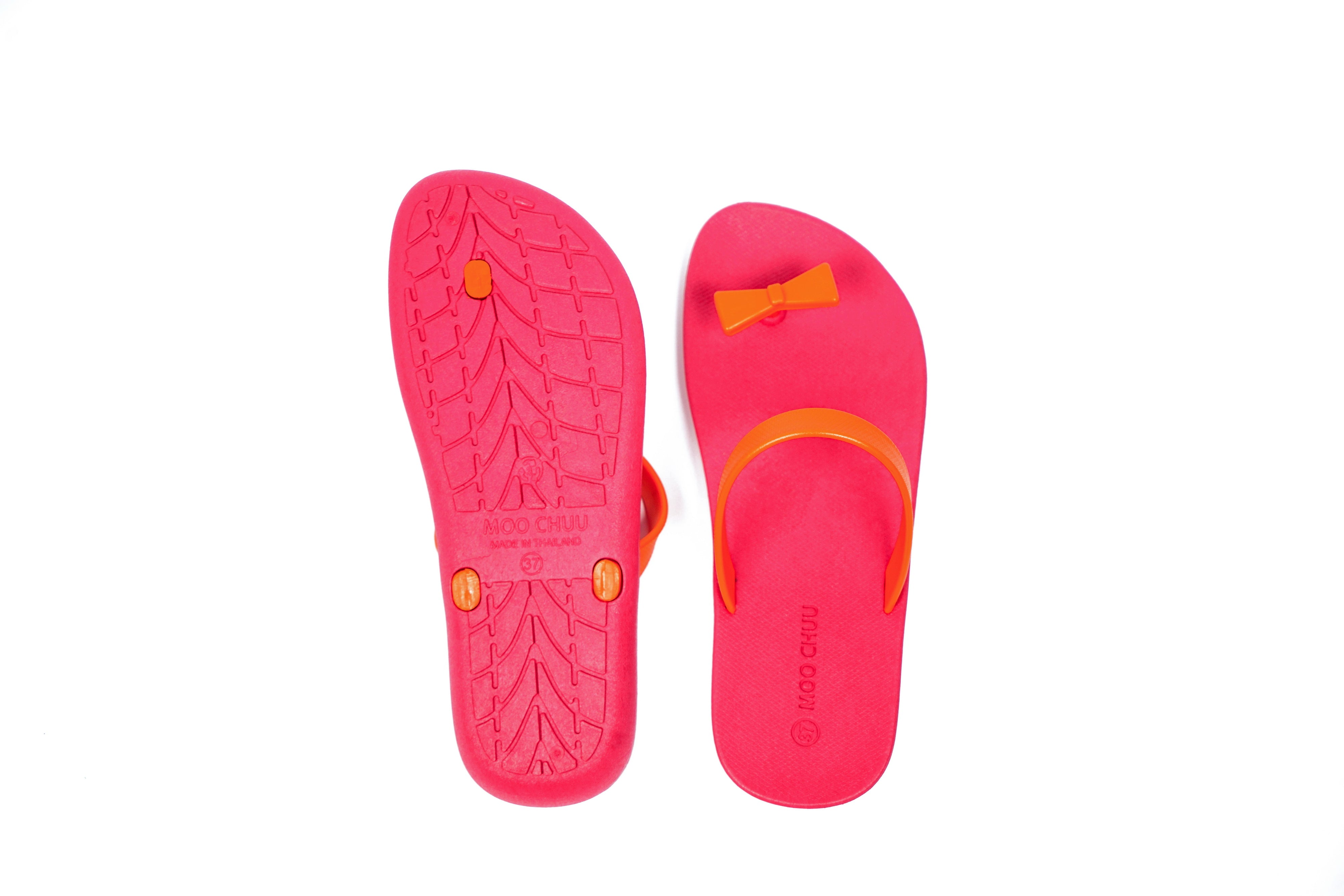 Sweety Bow Pink Sole Orange Strap