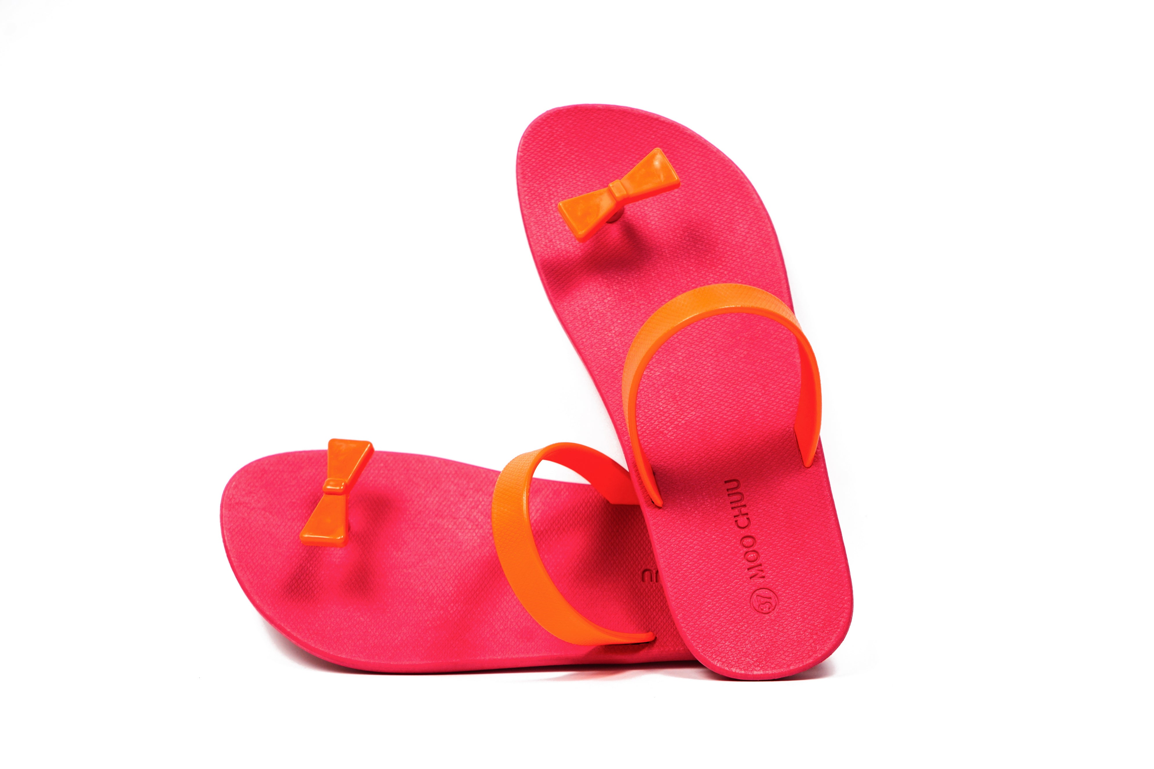 Sweety Bow Pink Sole Orange Strap