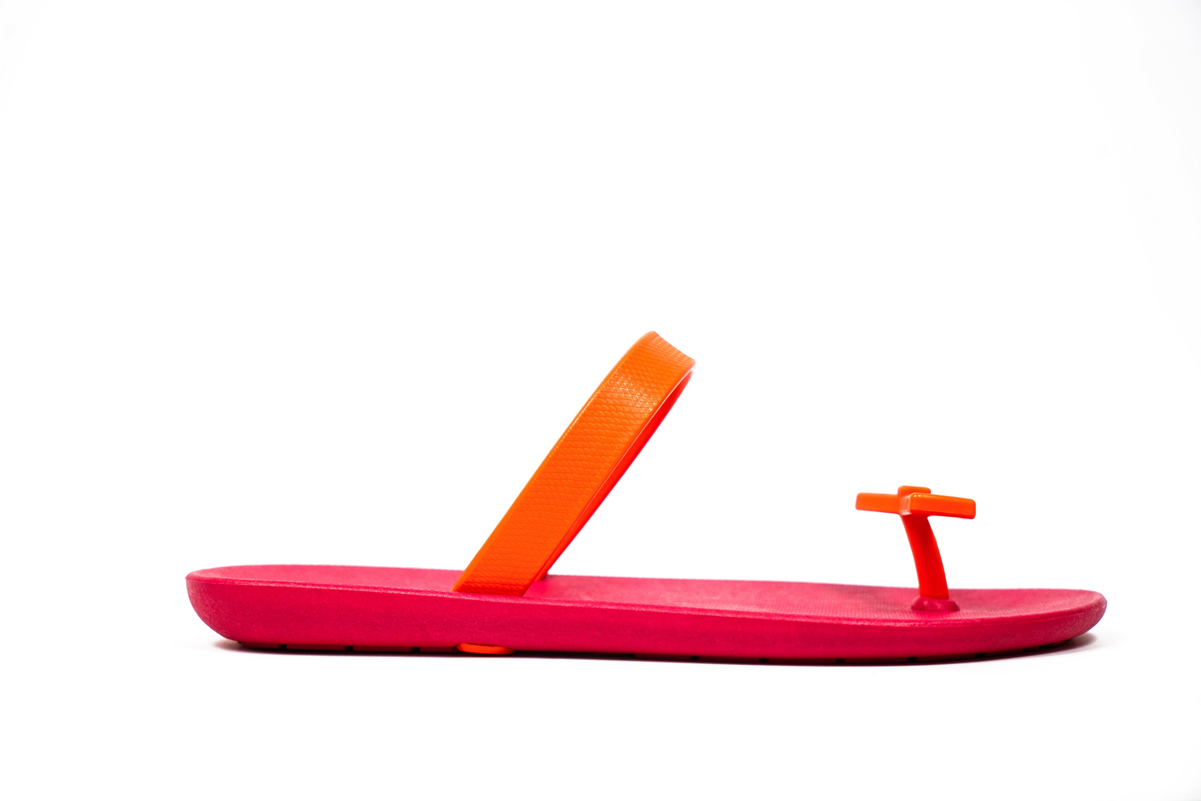 Sweety Bow Pink Sole Orange Strap