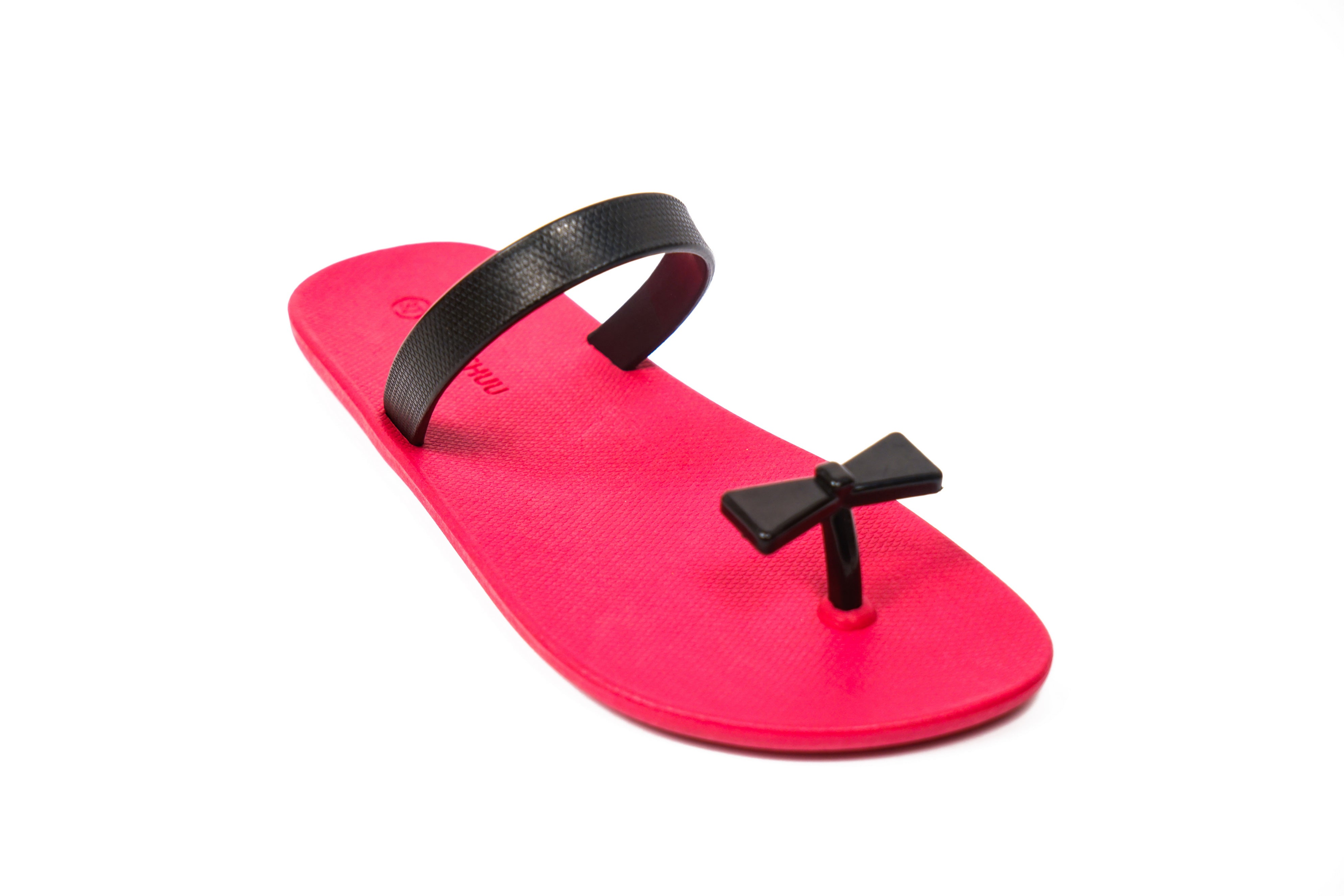 Sweety Bow Pink Sole Black Strap