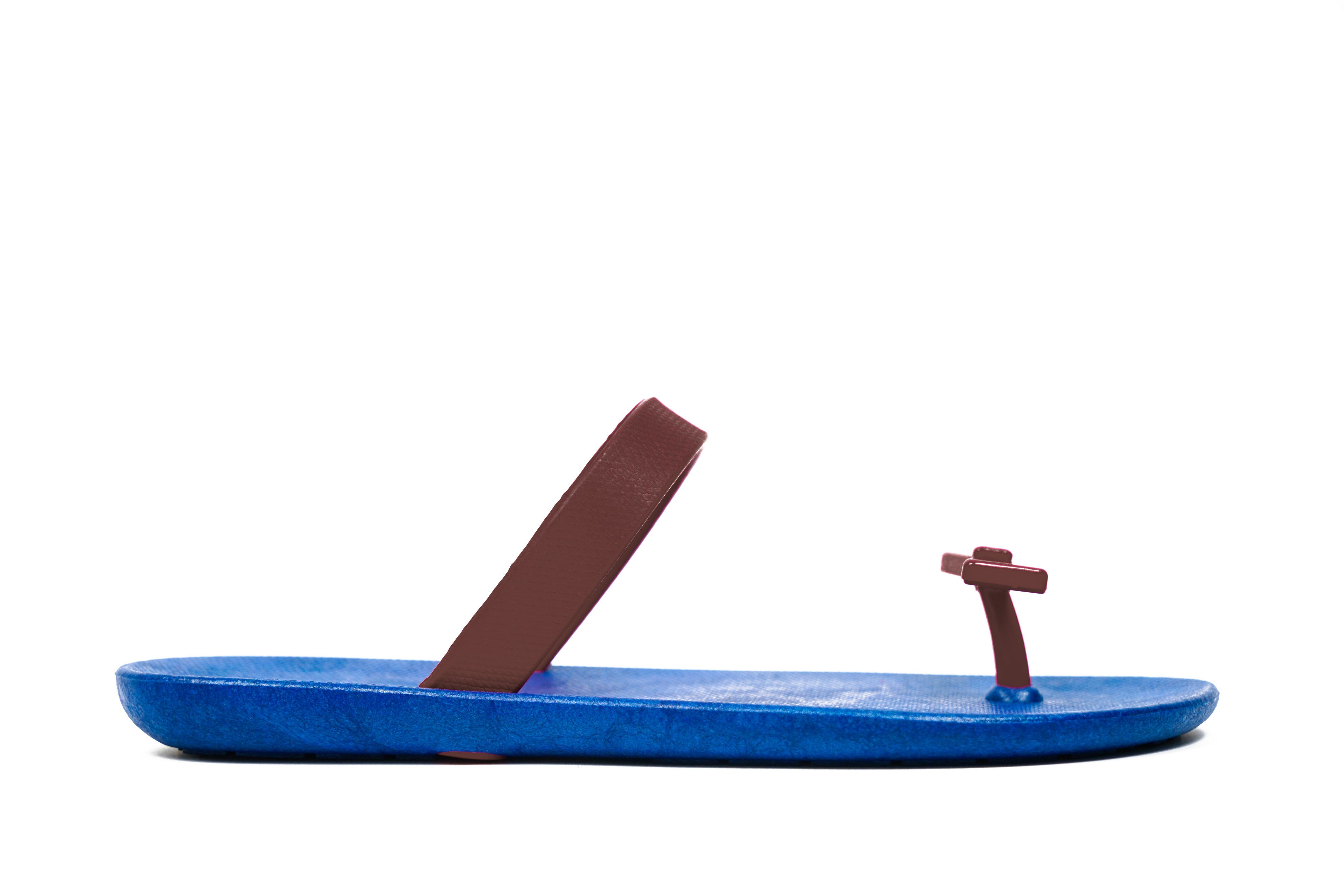 Sweety Bow Blue Sole Brown Strap