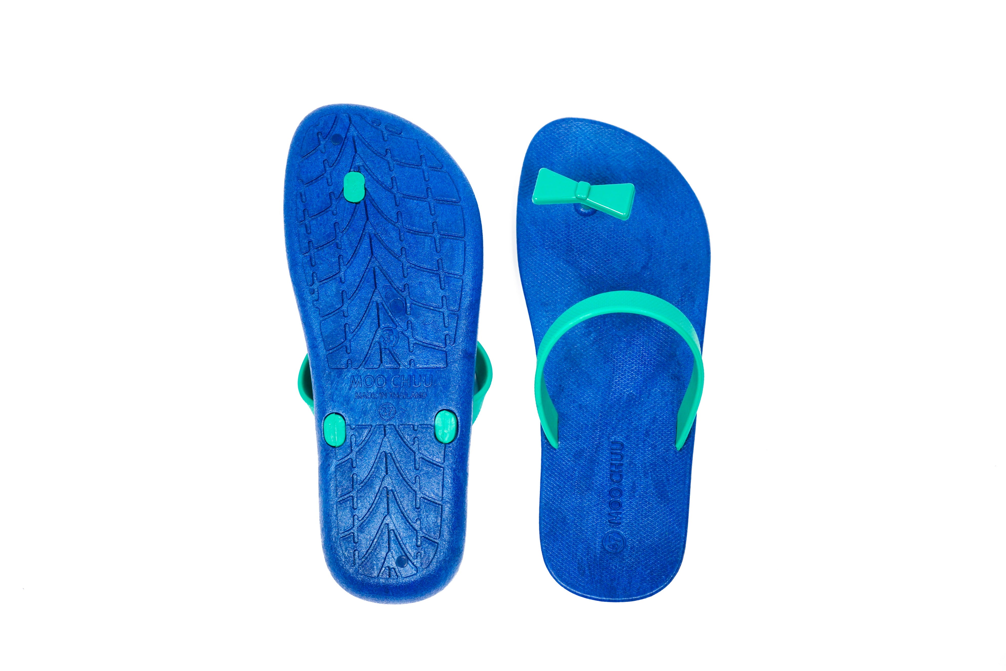 Sweety Bow Blue Sole Green Strap