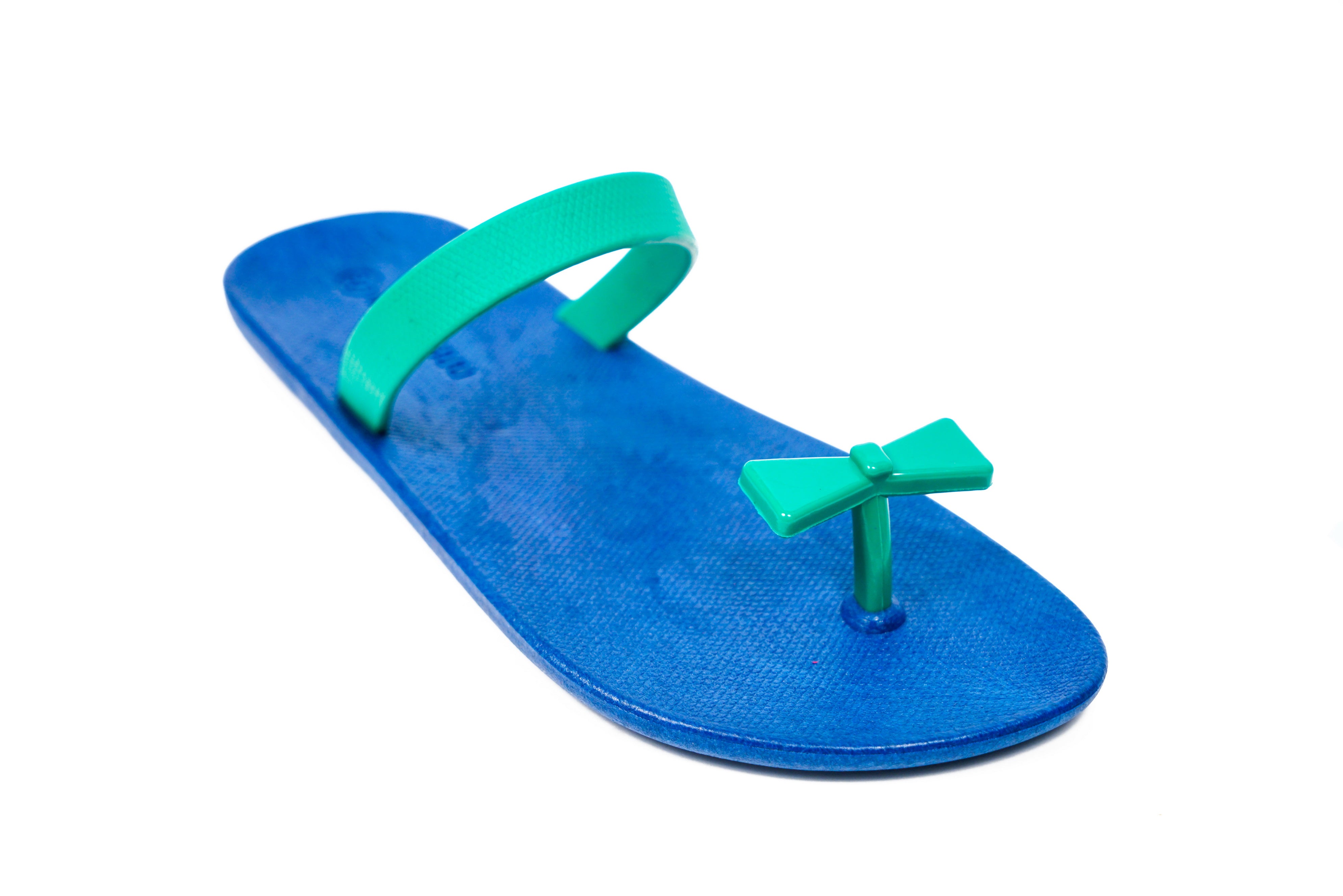 Sweety Bow Blue Sole Green Strap