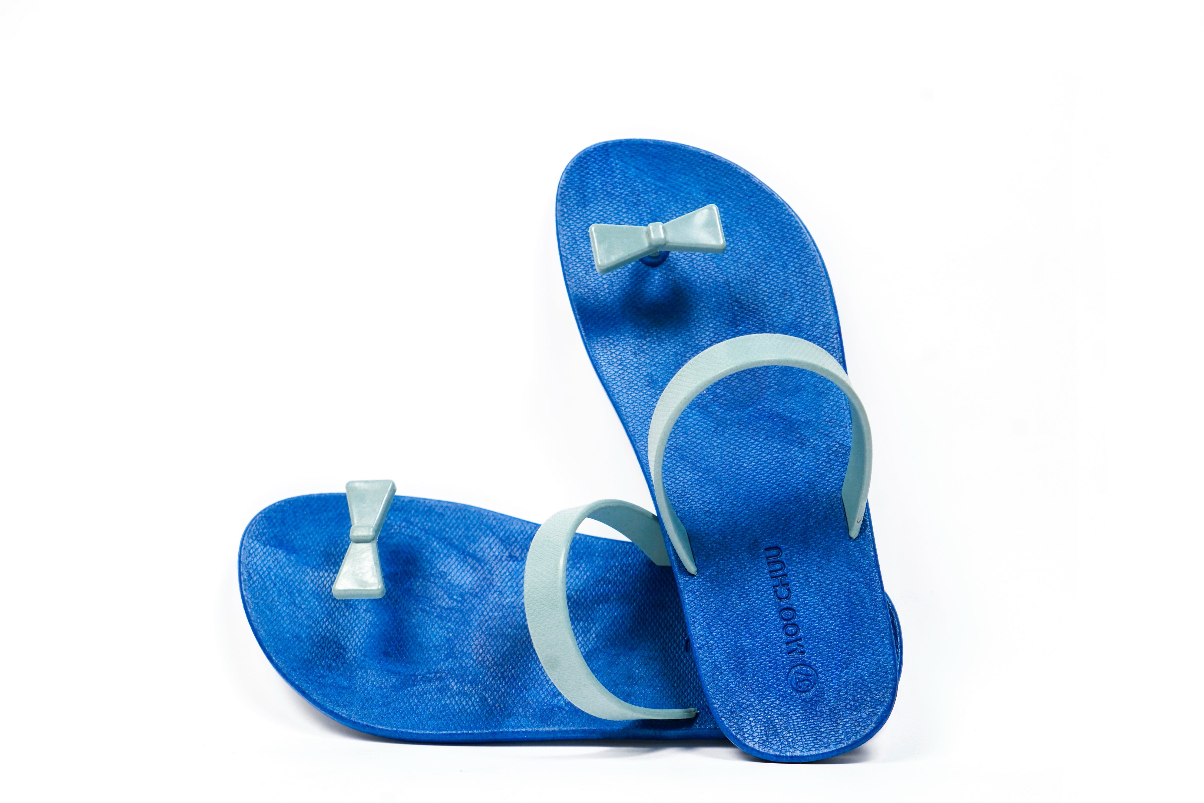 Sweety Bow Blue Sole Grey Strap