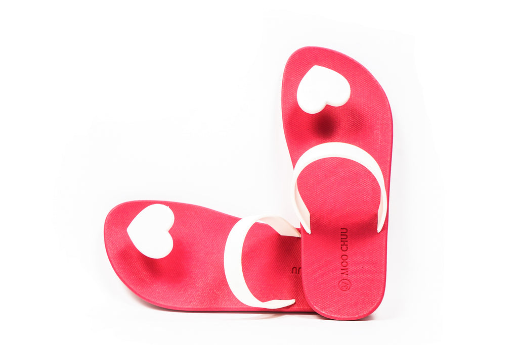 Sweety Heart Pink Sole White Strap
