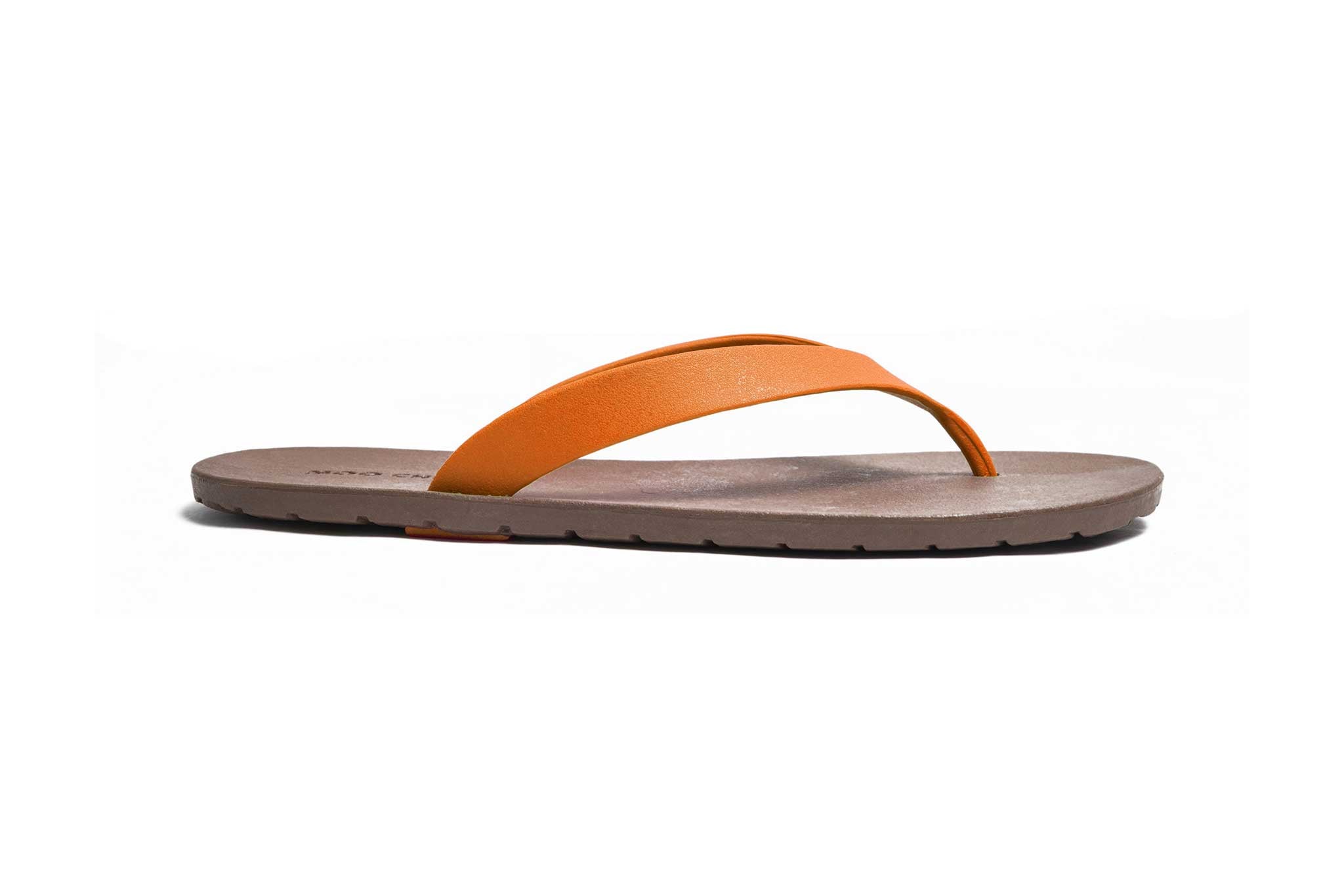 Flippy Brown Sole Orange Strap