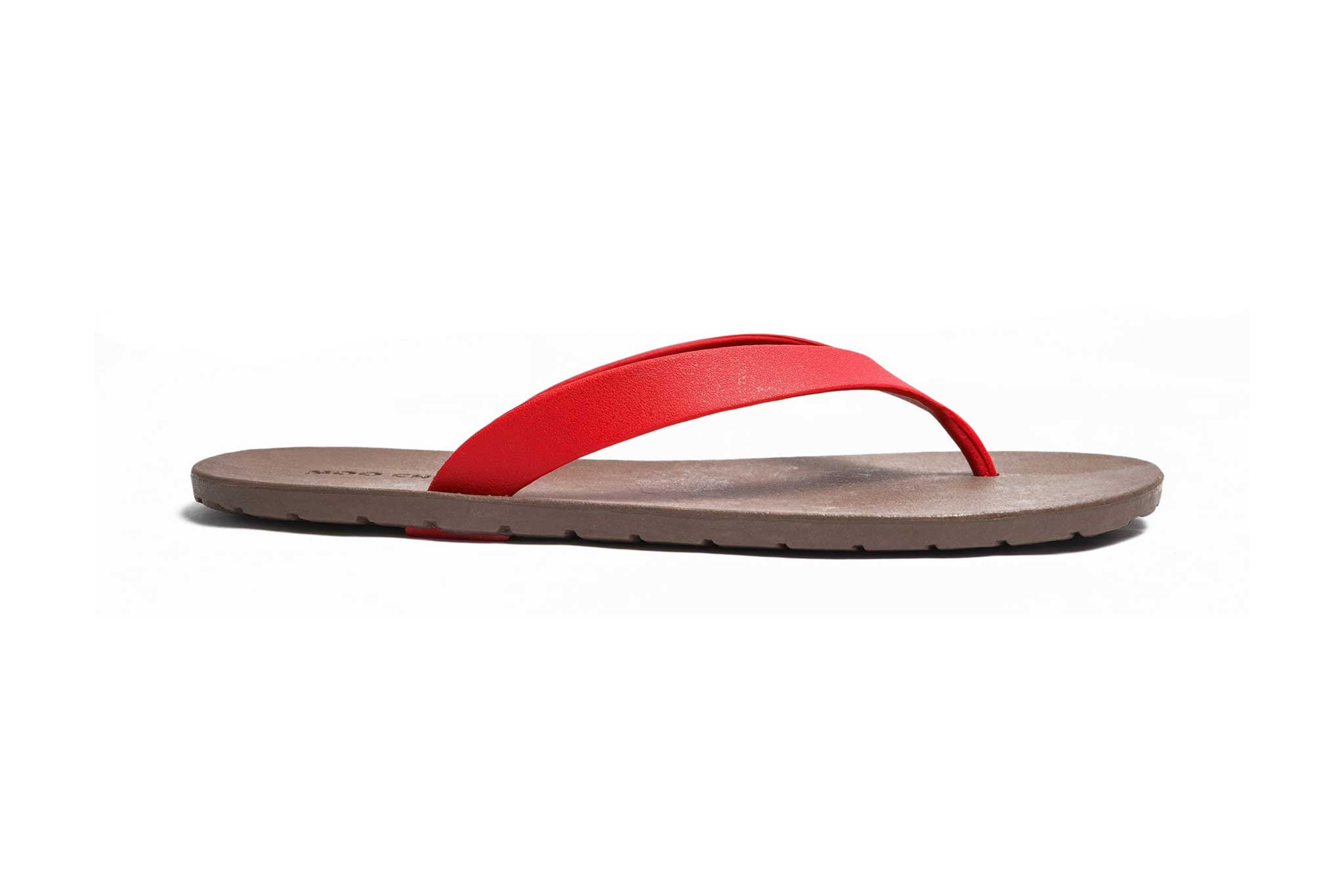 Flippy Brown Sole Red Strap