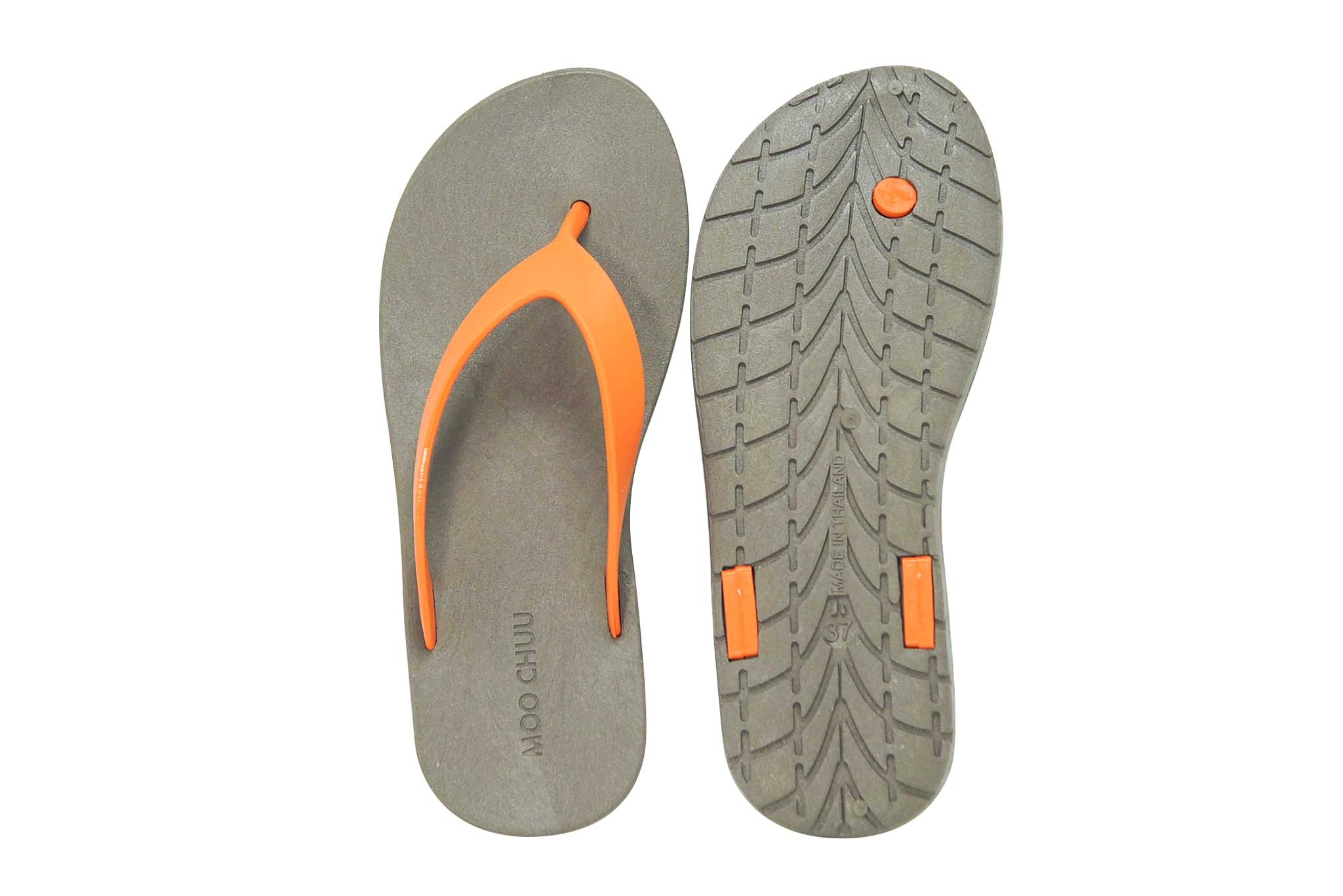 Flippy Brown Sole Orange Strap