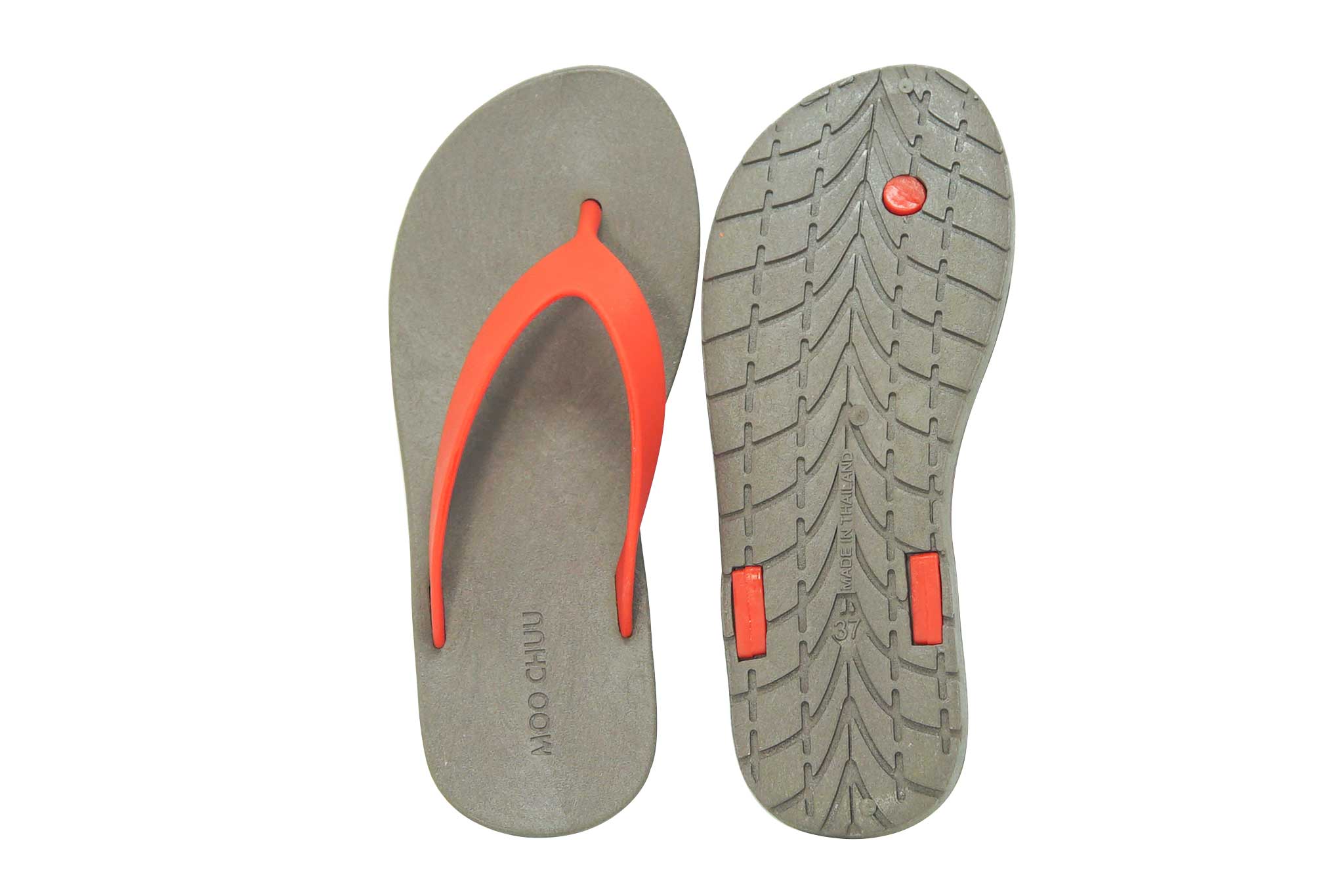 Flippy Brown Sole Red Strap