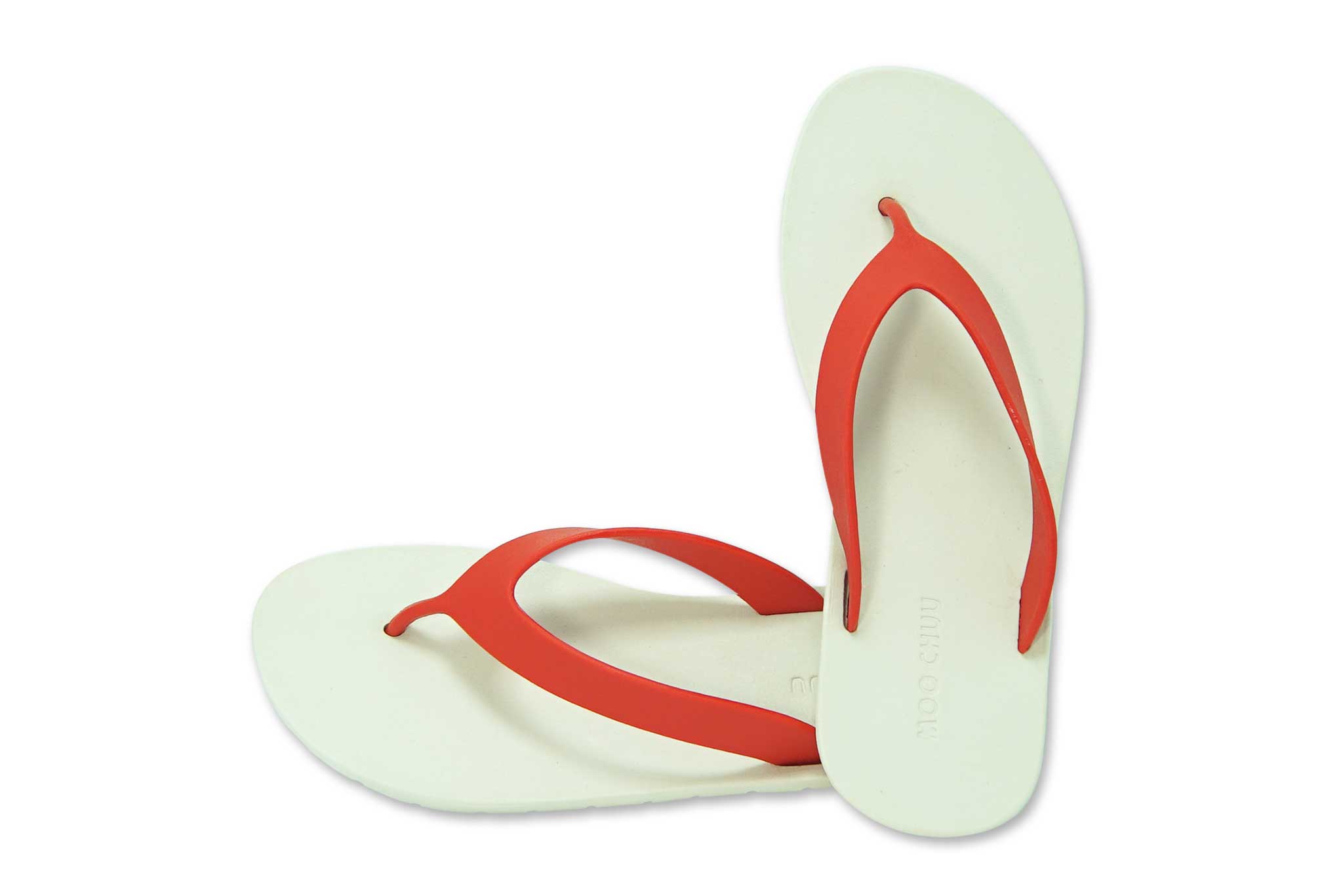 Flippy White Sole Red Strap