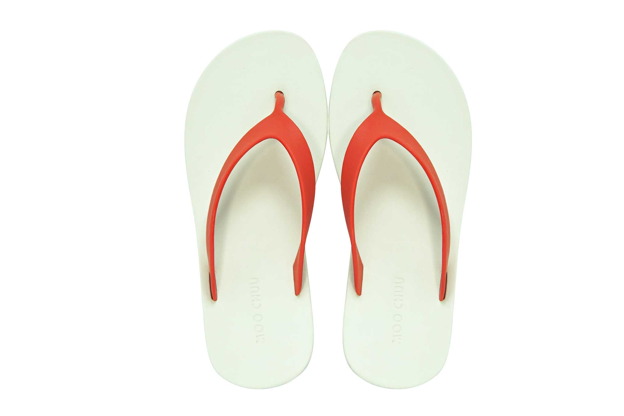 Flippy White Sole Red Strap