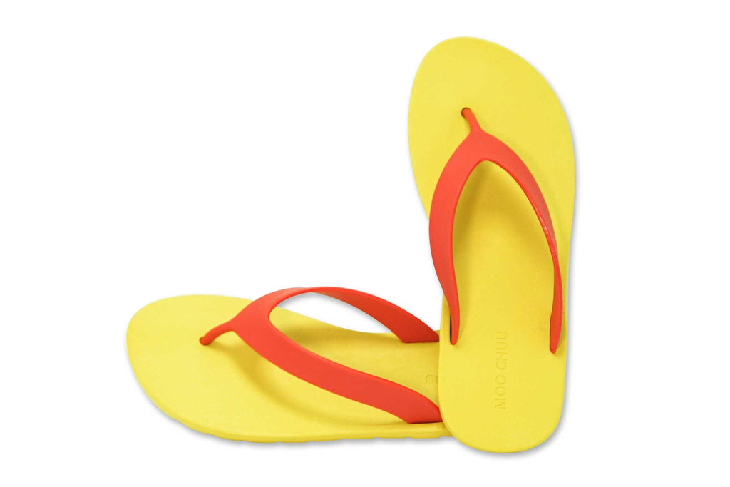 Flippy Yellow Sole Red Strap