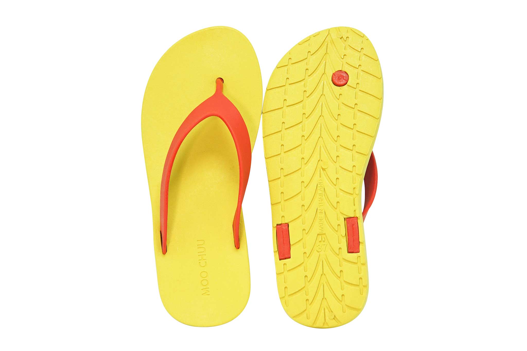 Flippy Yellow Sole Red Strap