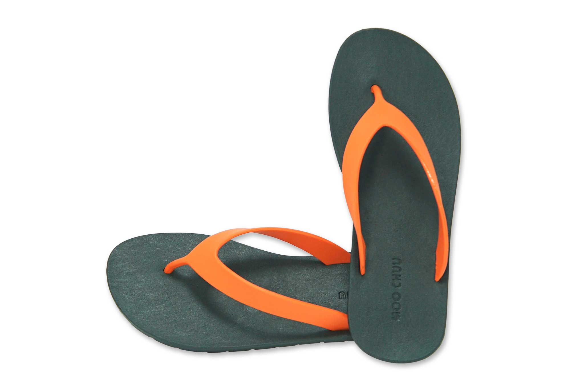 Flippy Black Sole Orange Strap