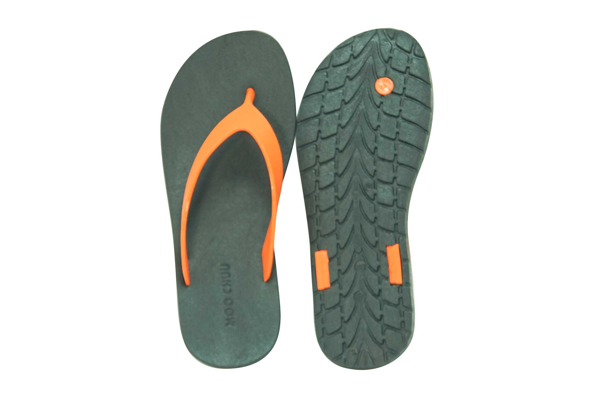 Flippy Black Sole Orange Strap