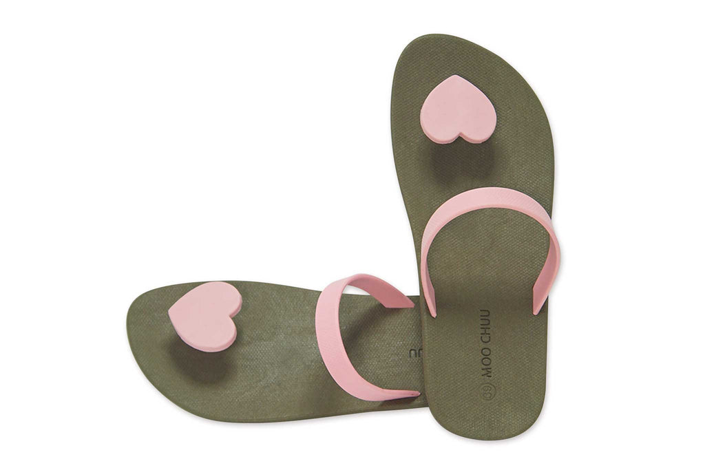 Sweety Heart Brown Sole Light Pink Strap