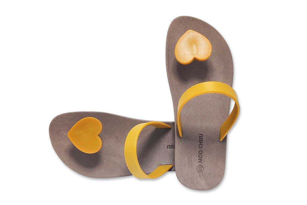 Sweety Heart Brown Sole Caramel Strap