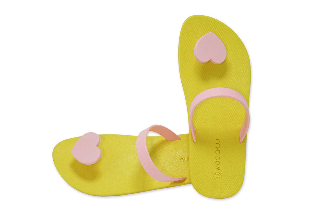 Sweety Heart Yellow Sole Light Pink Strap