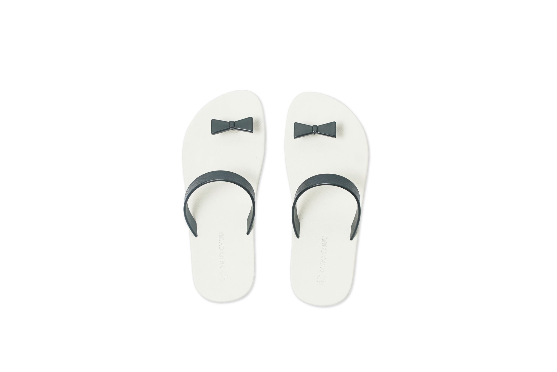 Sweety Bow White Sole Black Strap