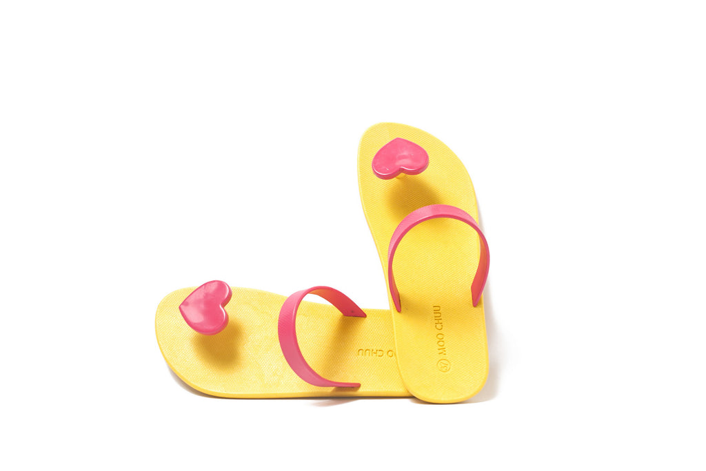 Sweety Heart Yellow Sole Pink Strap