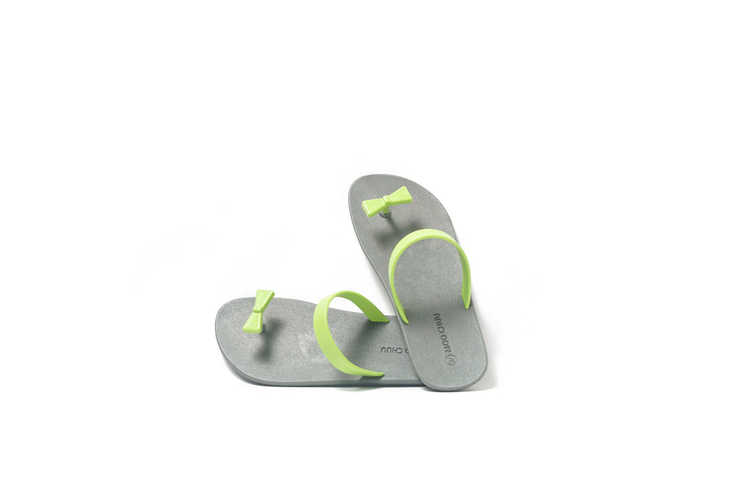 Sweety Bow Grey Sole Lime Strap