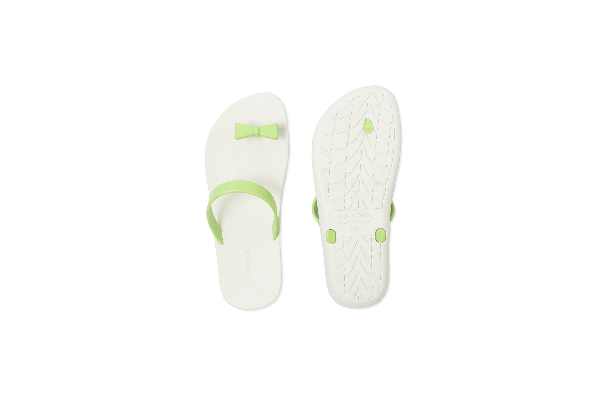Sweety Bow White Sole Lime Strap