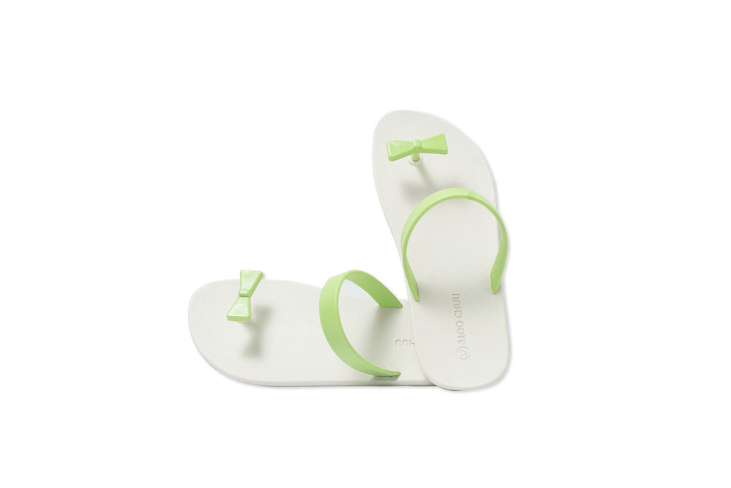 Sweety Bow White Sole Lime Strap