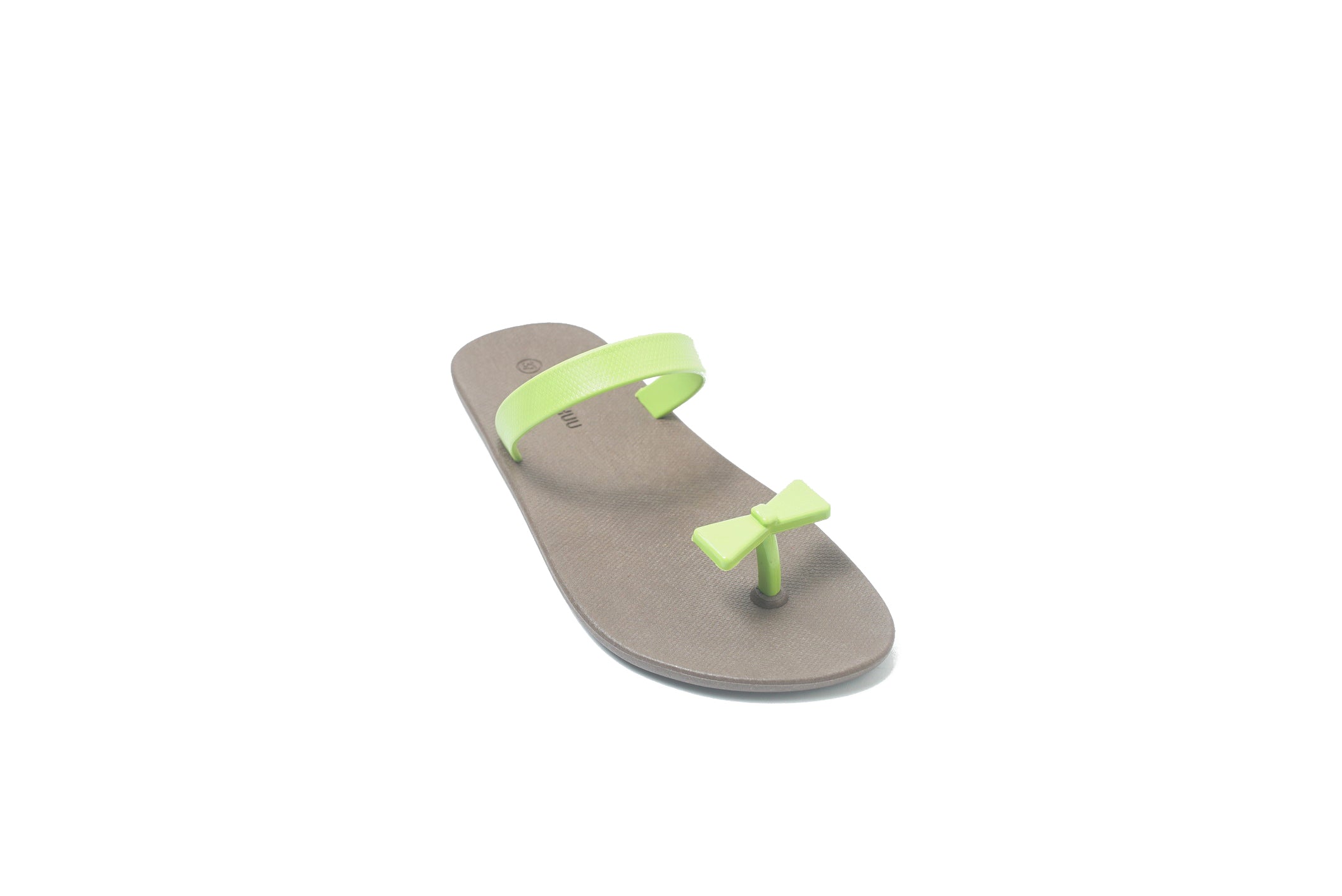 Sweety Bow Brown Sole Lime Strap