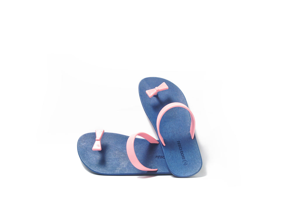 Sweety Bow Blue Sole Light Pink Strap
