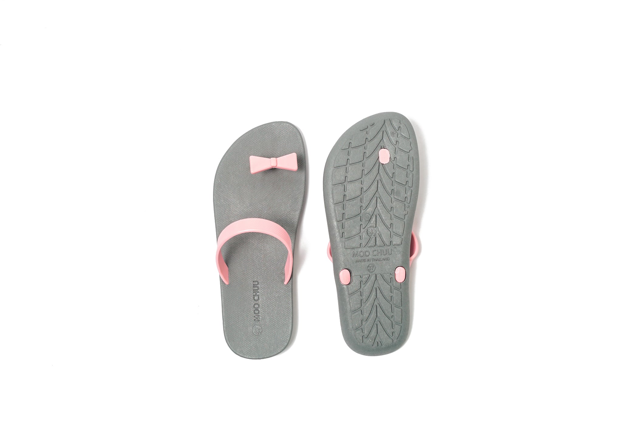 Sweety Bow Grey Sole Light Pink Strap