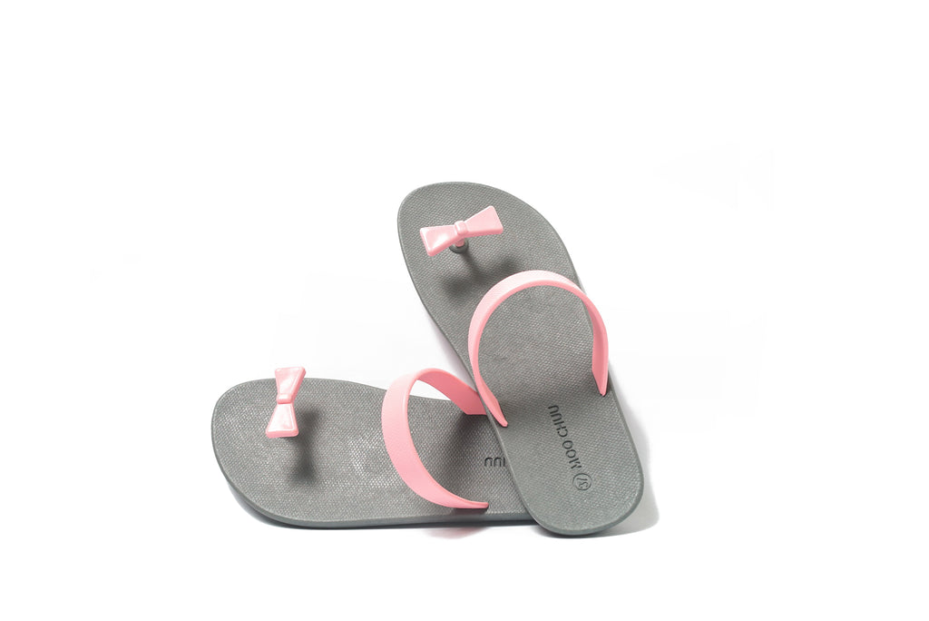 Sweety Bow Grey Sole Light Pink Strap