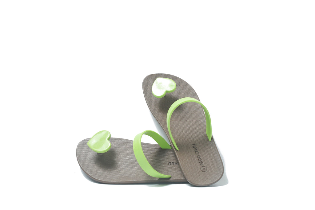 Sweety Heart Brown Sole Lime Strap