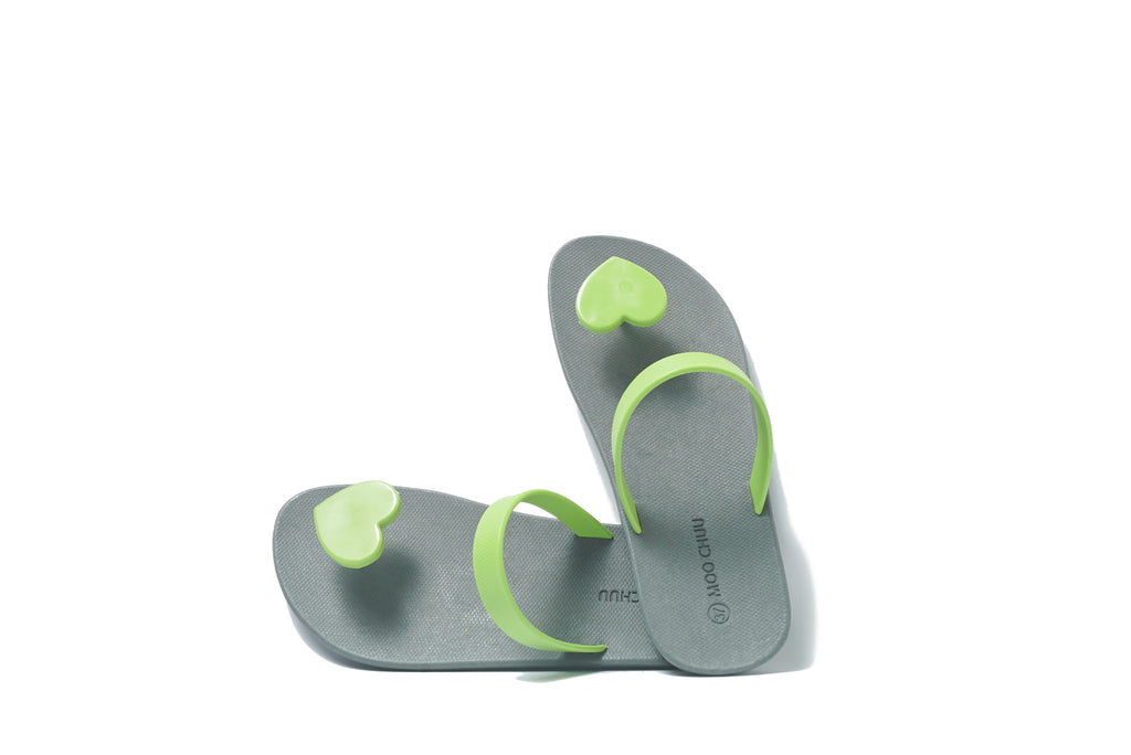 Sweety Heart Grey Sole Lime Strap