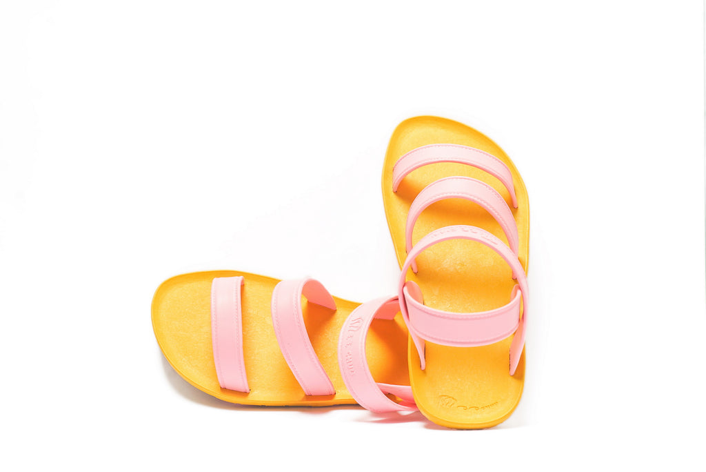 Twin Plus Yellow Sole Light Pink Strap