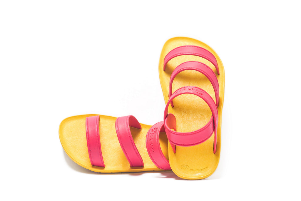 Twin Plus Yellow Sole Pink Strap