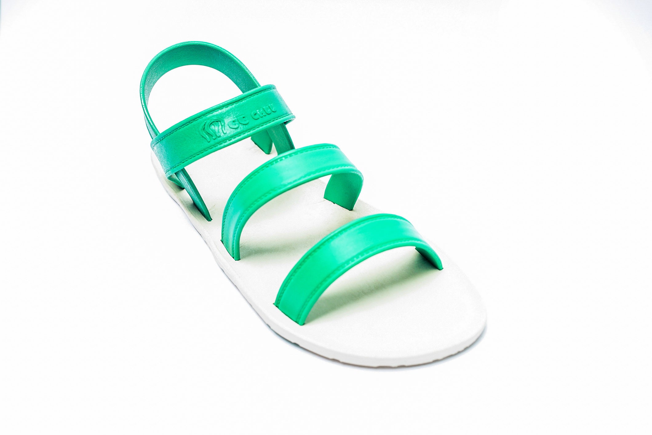 Twin Plus White Sole Green Strap