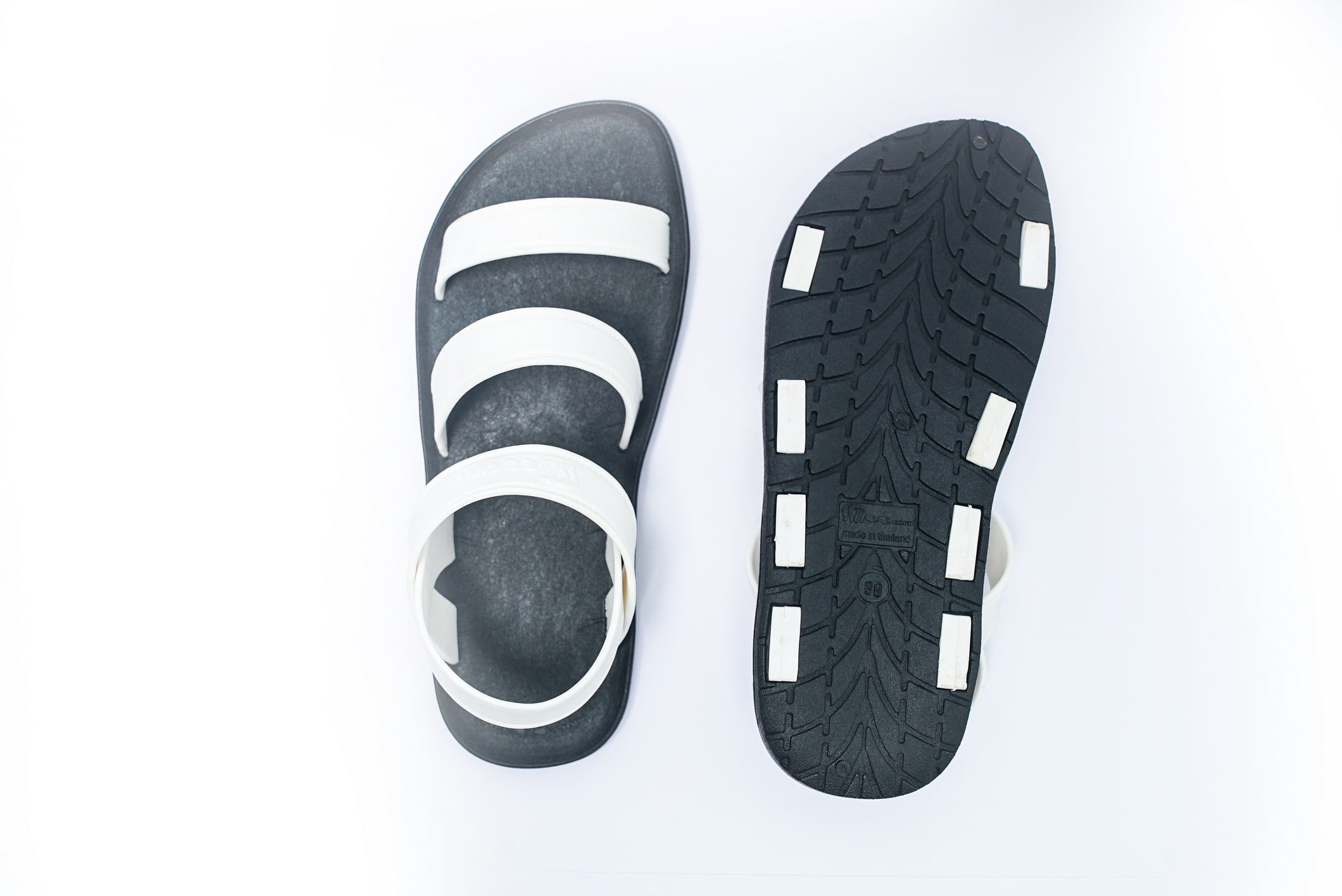 Twin Plus Black Sole White Strap