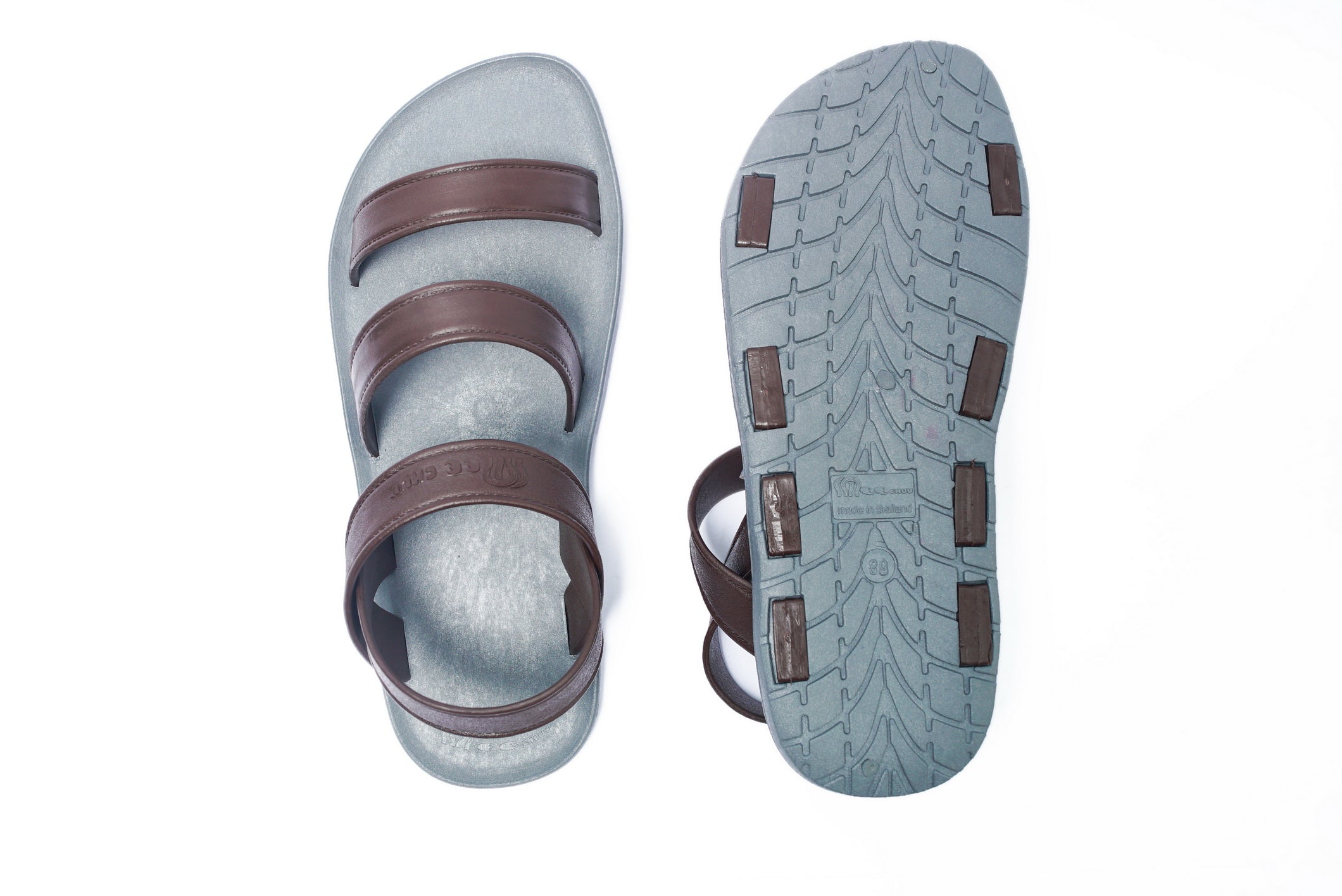 Twin Plus Grey Sole Brown Strap
